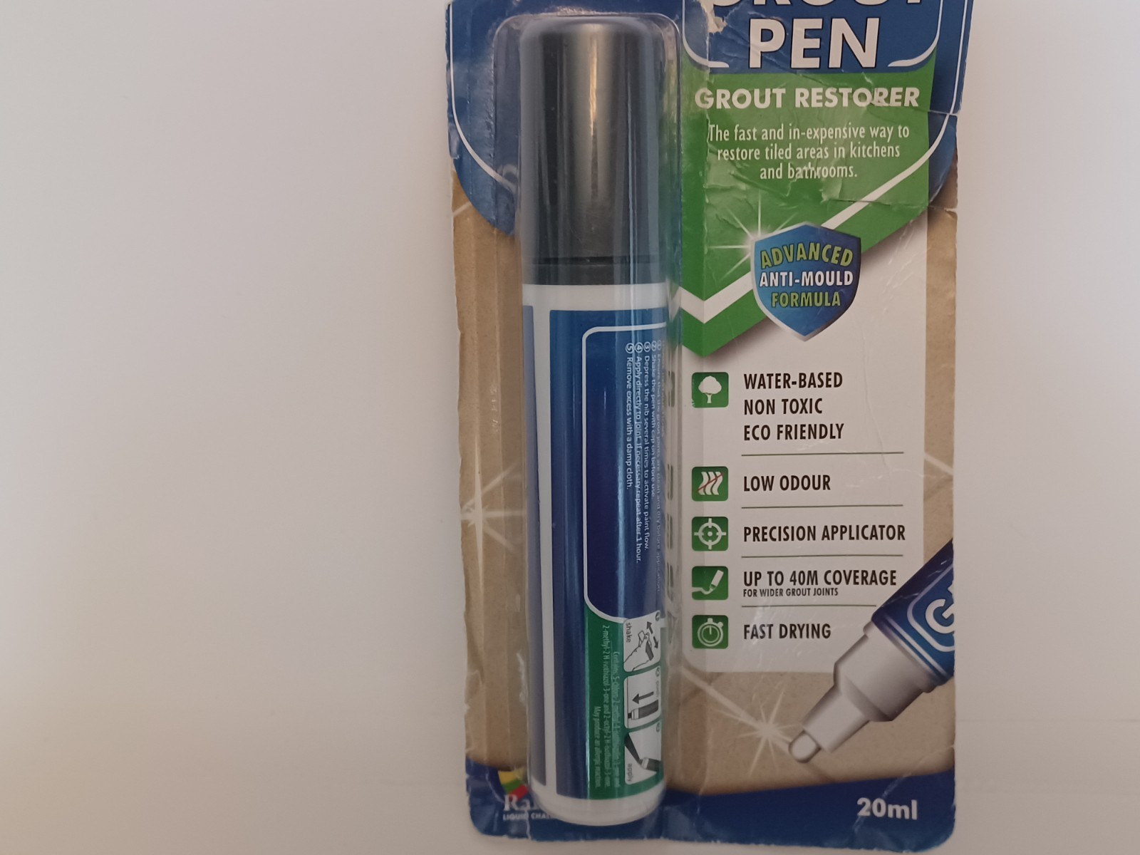 The Rainbow 15MM Grout Pen, Grout Restorer, Dark Gey