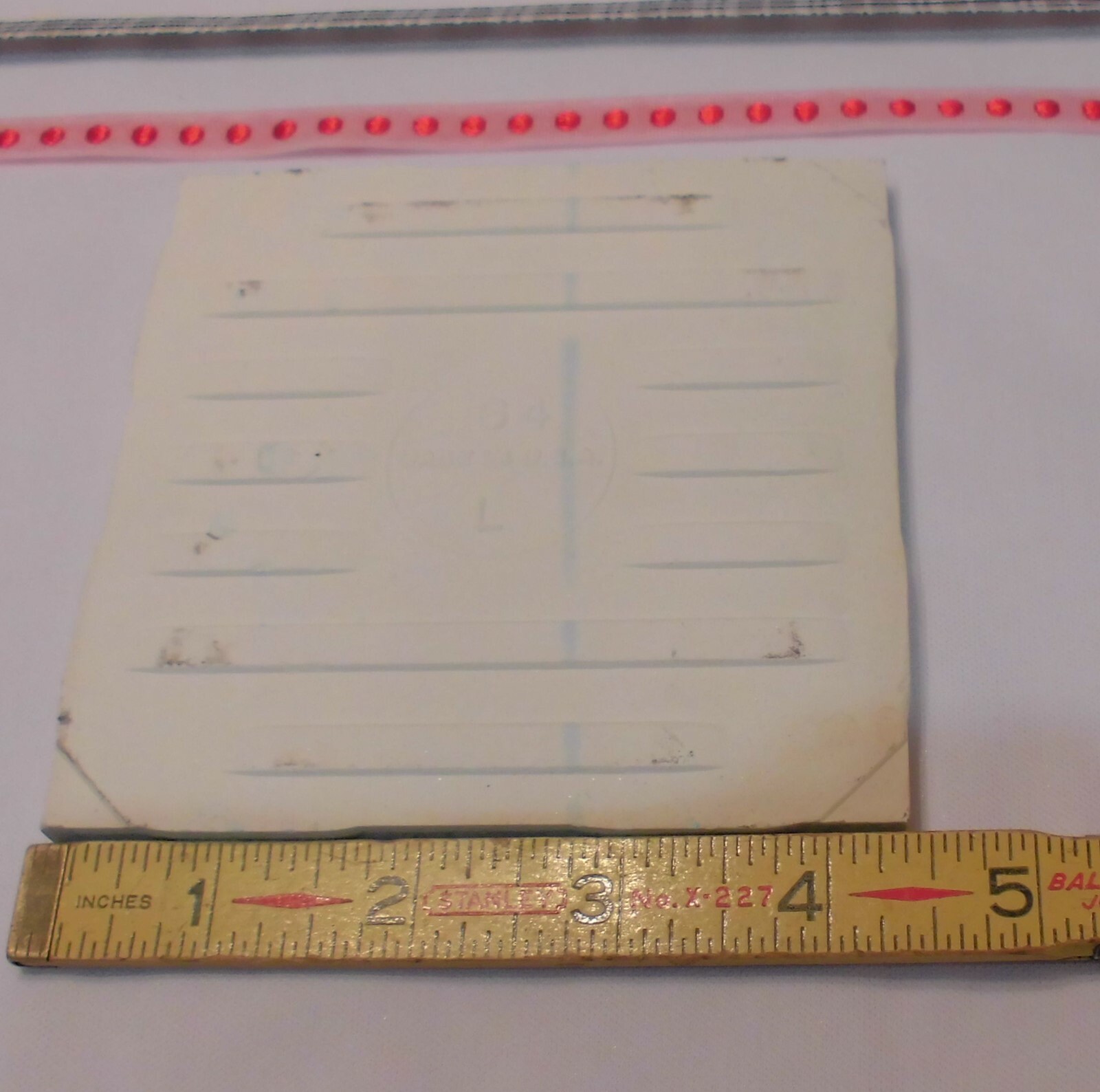 1 pc. Vintage Ceramic Tile *Blue-Greenest* 4-3/8″ by Robertson Tile Co. (NOS)