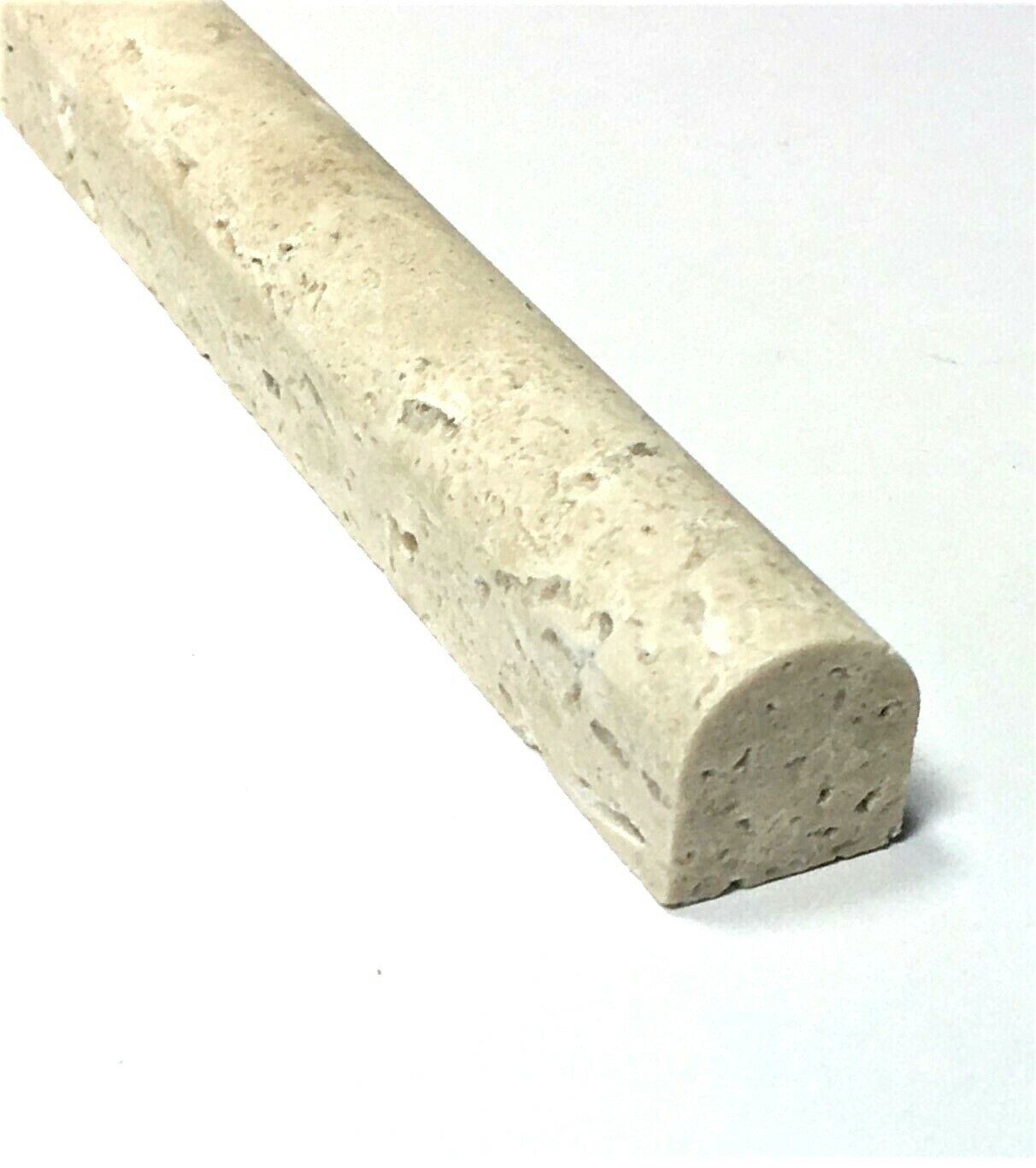 3/4″ X 12″ Ivory Light Travertine Chair Rail Pencil Molding Trim Wall Tile