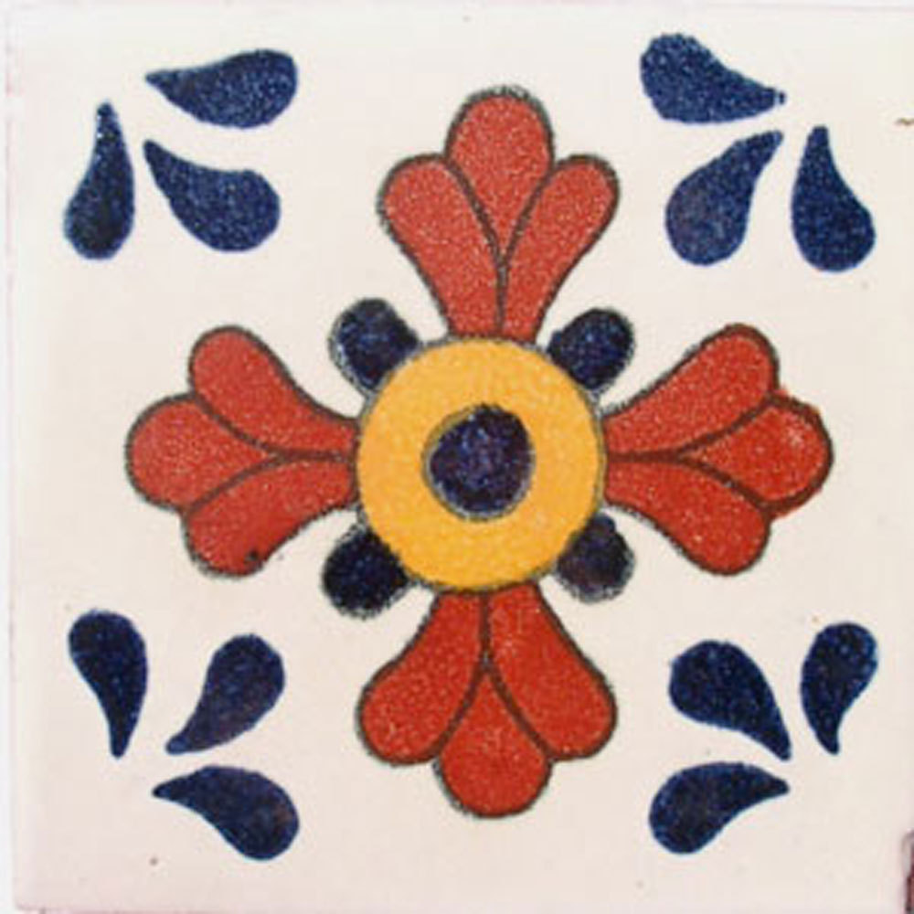 9 MEXICAN TILES WALL OR FLOOR USE TALAVERA MEXICO CERAMIC HANDMADE POTTERY C#036
