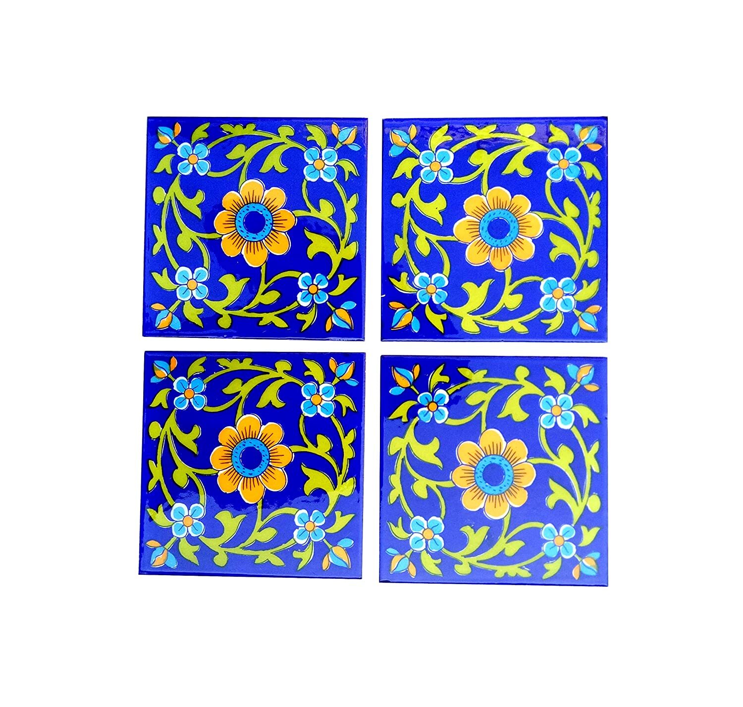 Home Decor Tile Ceramic High Lighter Wall Bathroom Tiles 6 x 6 Inch Set of 4