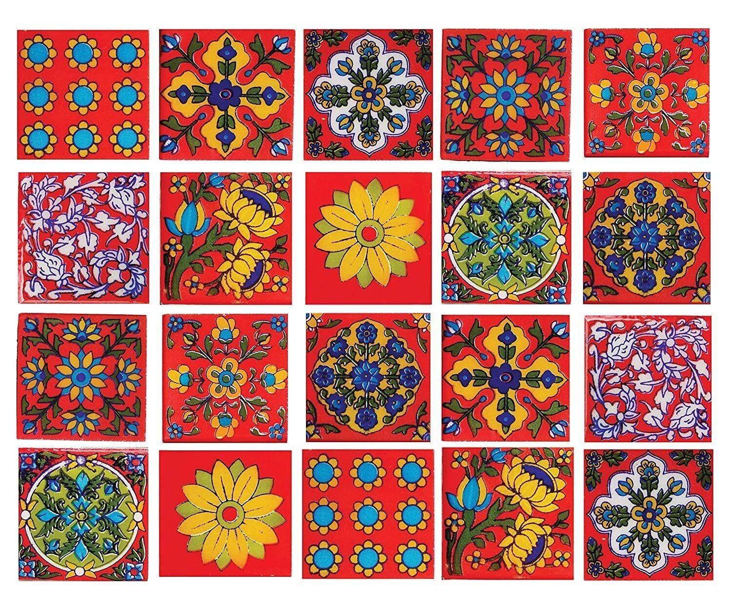 20 Pc Festive Crafted Tabletop Flooring Wall Interior Exterior Traditional 2×2”
