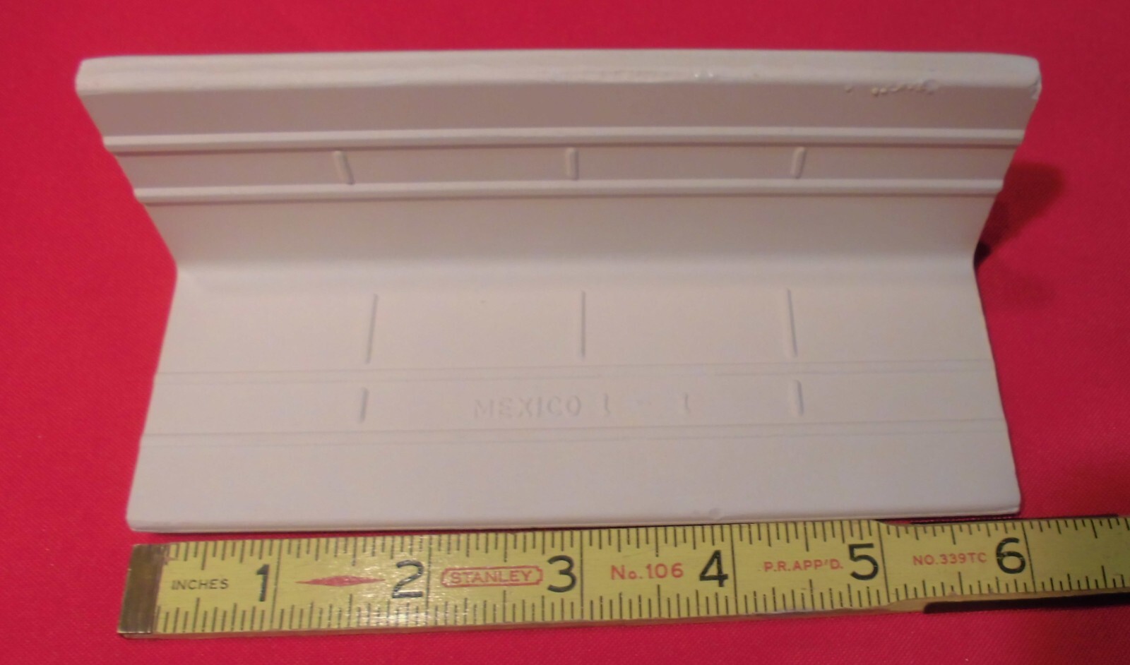 1 pc. Almond: V Cap Ceramic Trim Tile: Counter-Top Edging, American Olean #12