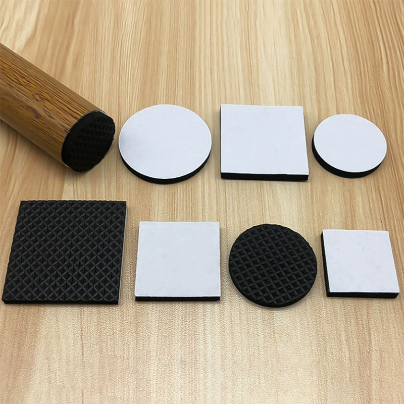 Black Foam Rubber Furniture Pads Self Adhesive Sticky Feet Back Floor Protector