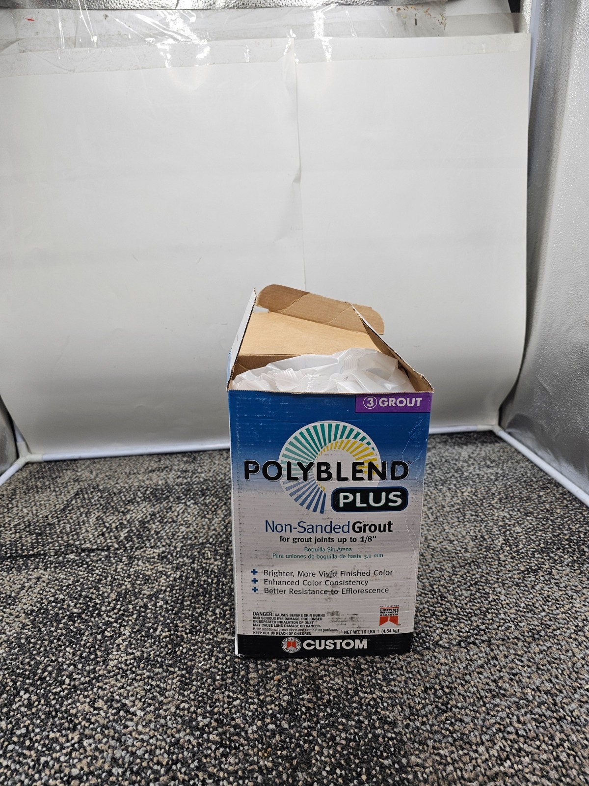 POLYBLEND PLUS PBPG64010 Non-Sanded Grout #640 Arctic White, 10LBS