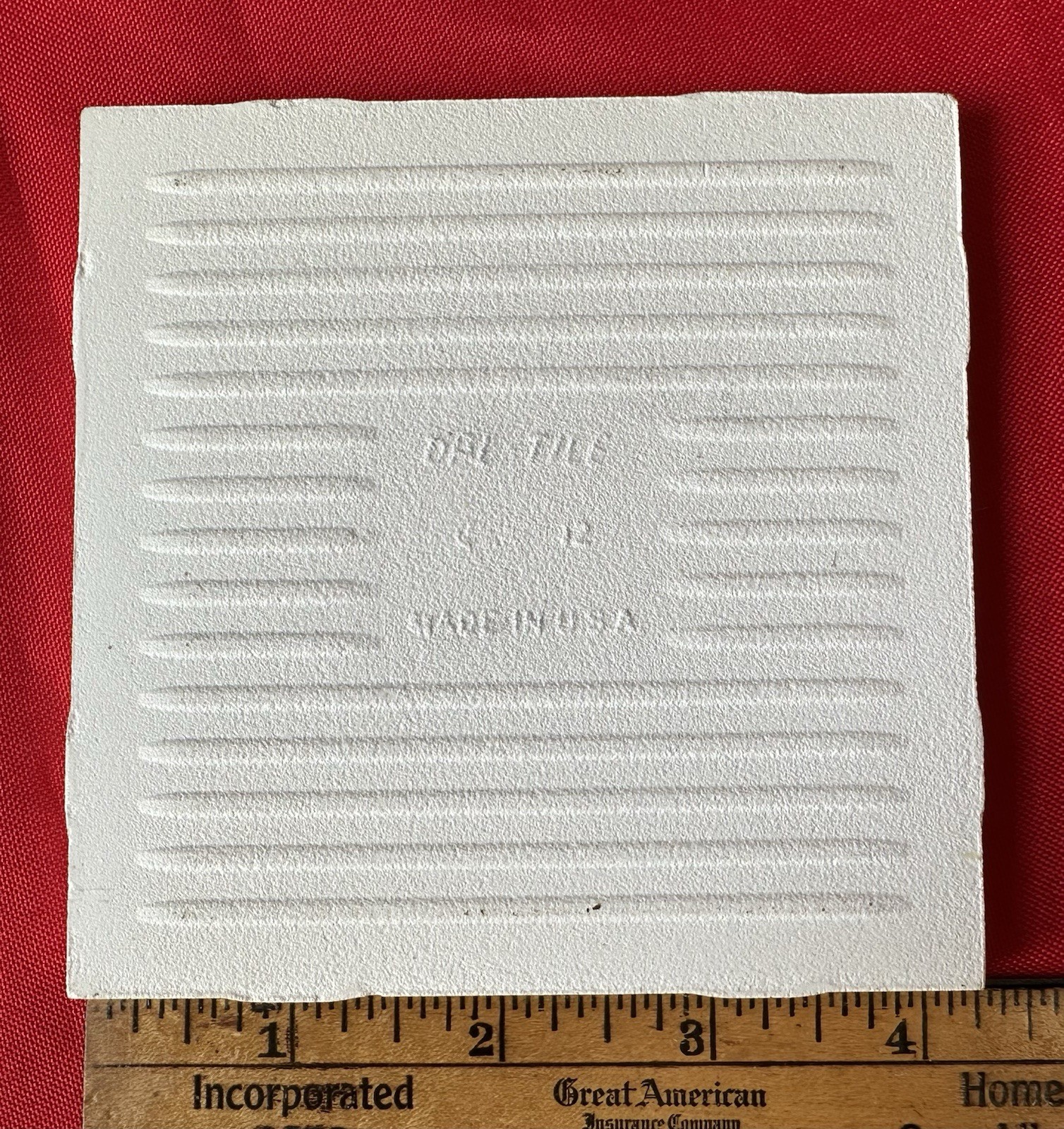 1 pc. Texas Yellow: 4-1/4″ Glossy Ceramic Tile, Made by Daltile Co. in USA, New