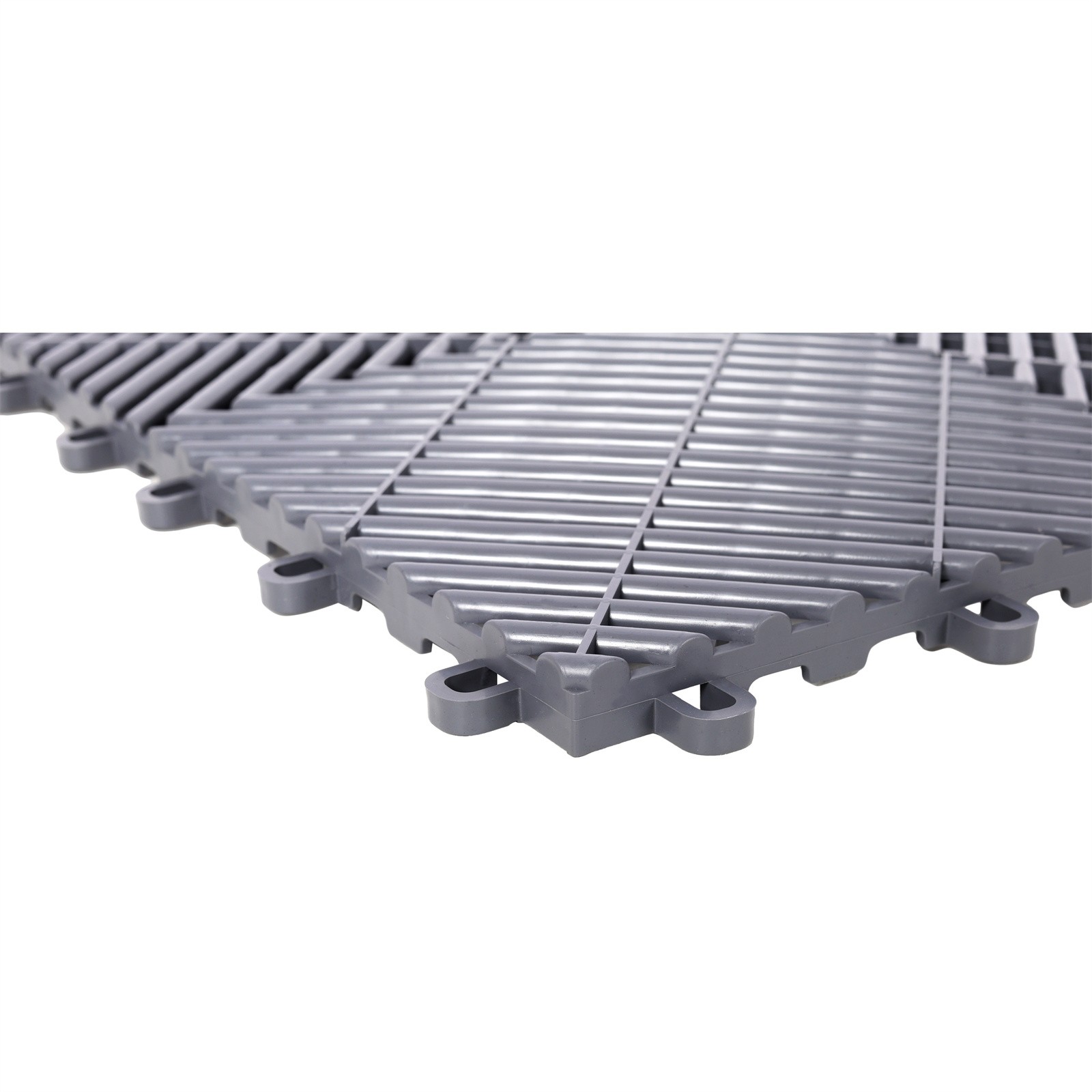 25pcs 15.6×15.6″ Plastic Interlocking Modular Garage Flooring Tile Drainage Tile