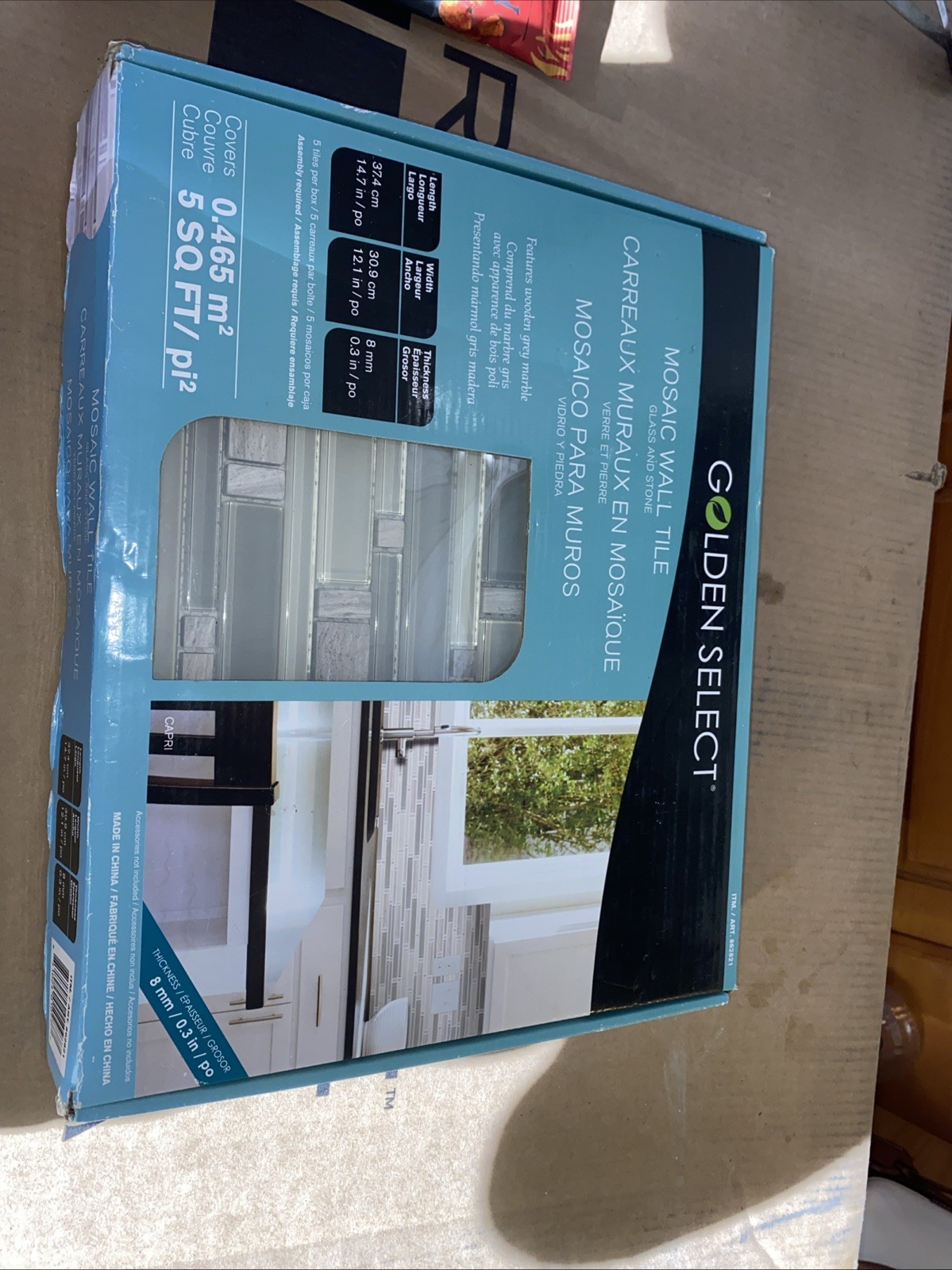 Golden Select Sierra glass and stone mosaic wall tiles 5 sheets per box