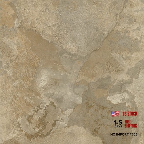 Nexus Self Adhesive 12-Inch Vinyl Floor Tiles, Light Slate Marble Marble look