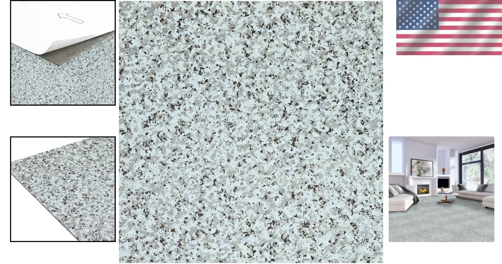 Nexus Vinyl Tiles, Peel & Stick Flooring, 20 Tiles, 12”x12”, Easy Installation