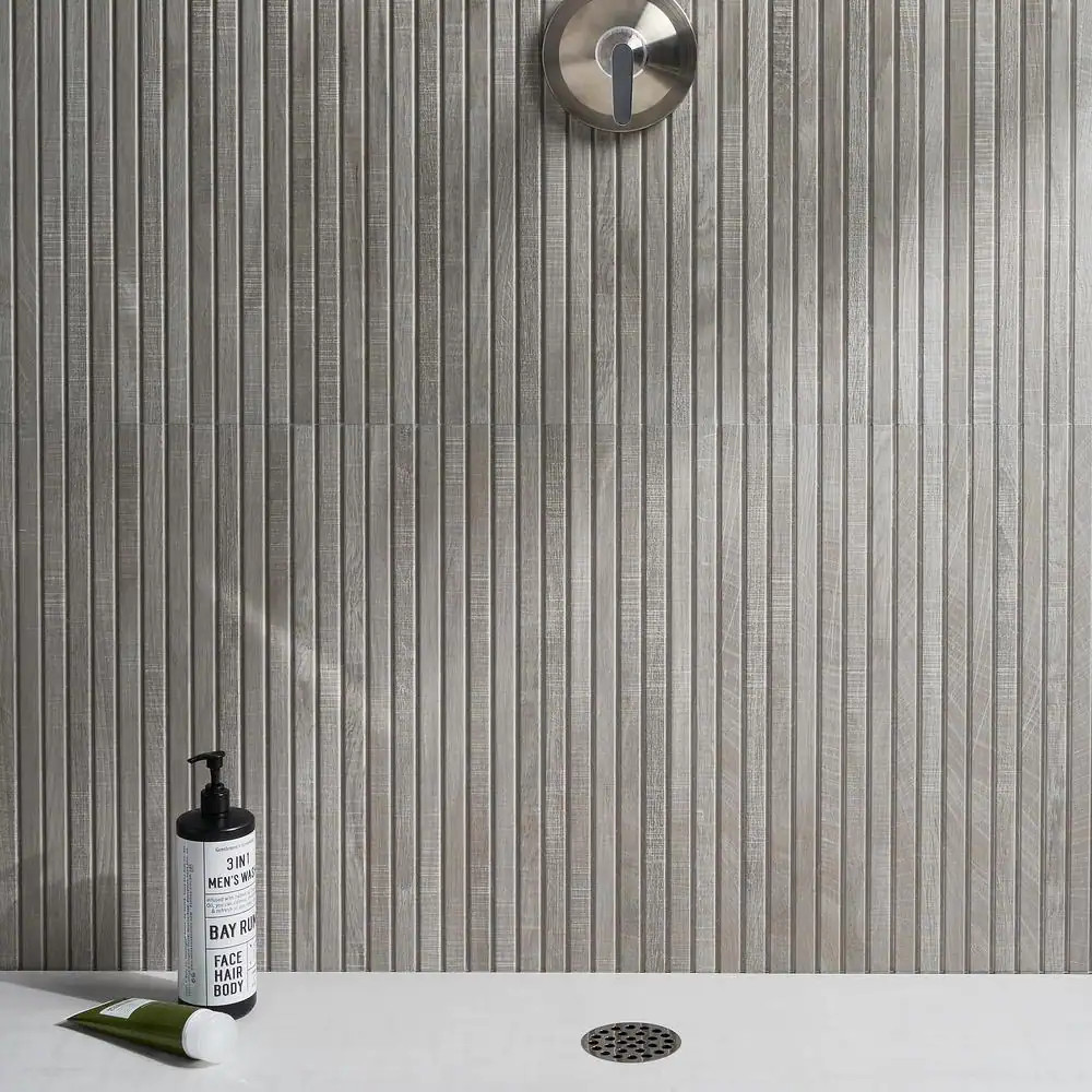 Montgomery Ribbon Gray 24 In. X 48 In. Matte Porcelain Floor and Wall Tile (15.4