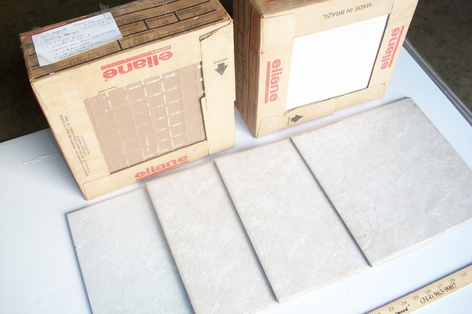 (NOS) ELIANE Floor & Wall Tile 12×12″ Sierra Bone 2 Boxes Of 16 (32+ 4 Extra)