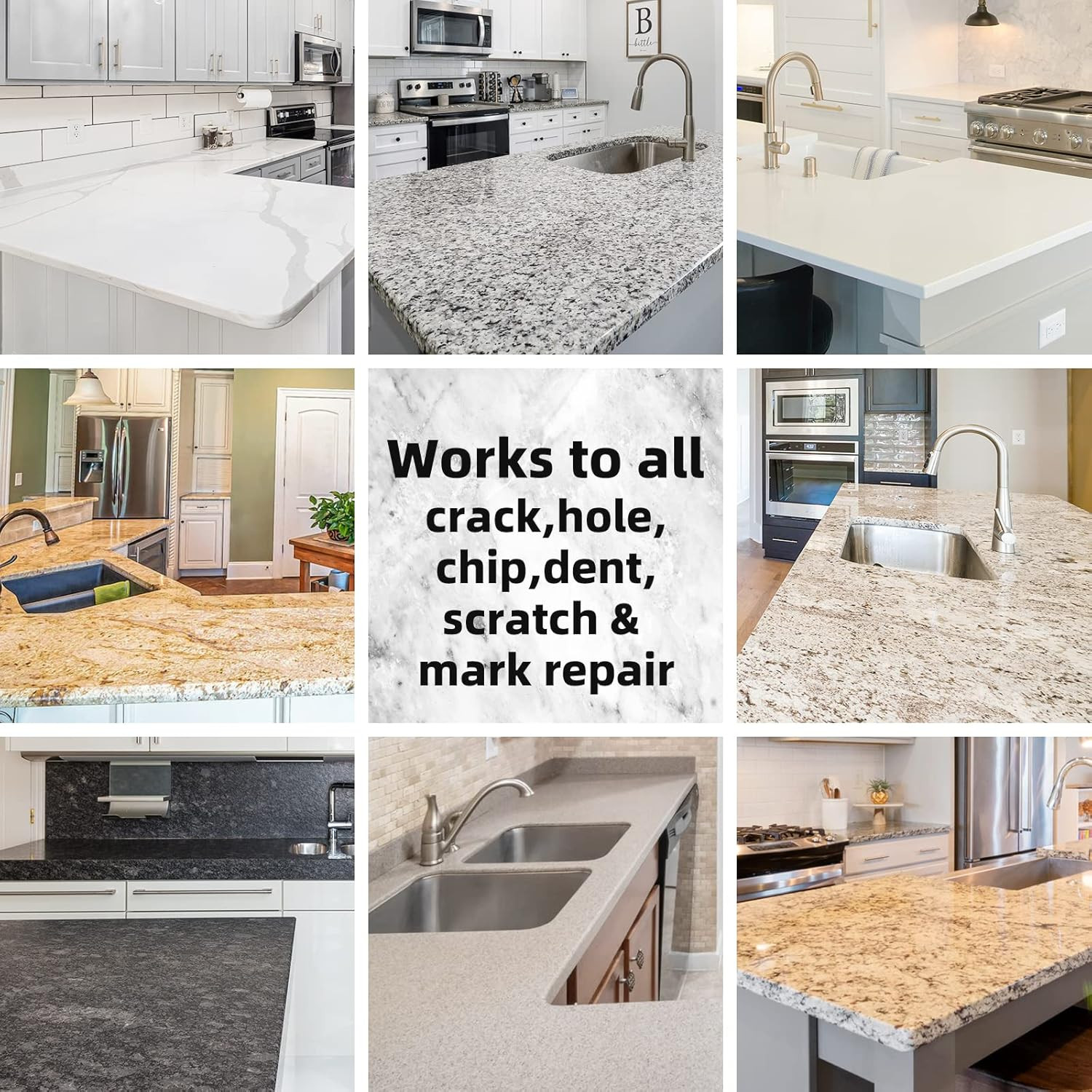 Marble and Granite Repair Kit Porcelain Marble Stone and Quartz Countertops Repa