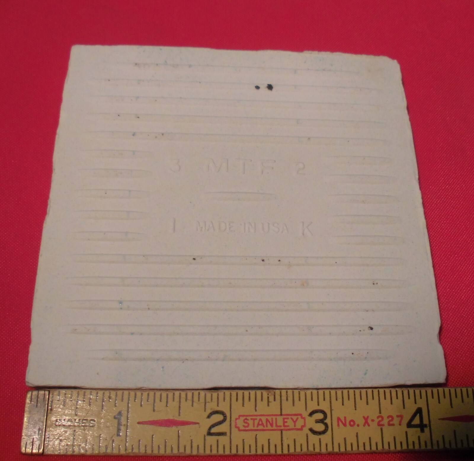 1 pc. VTG *Blue* 4-1/4″ Glossy Ceramic Tile by Monarch Co.; Match AO Cornflower