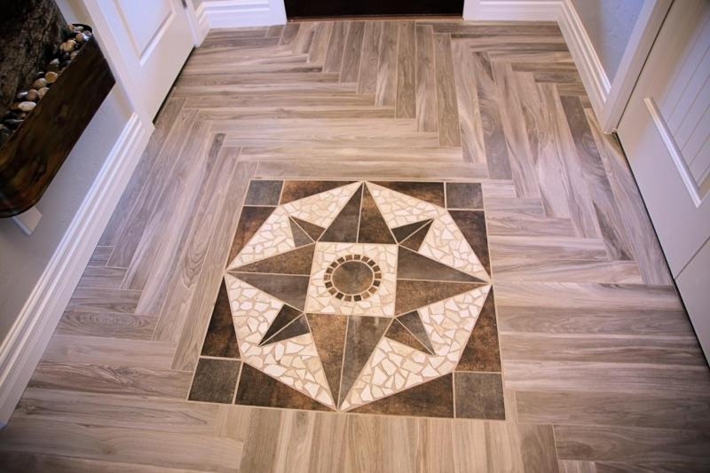 Custom made tile medallion & listello accents. Information Listing. Ebay store.