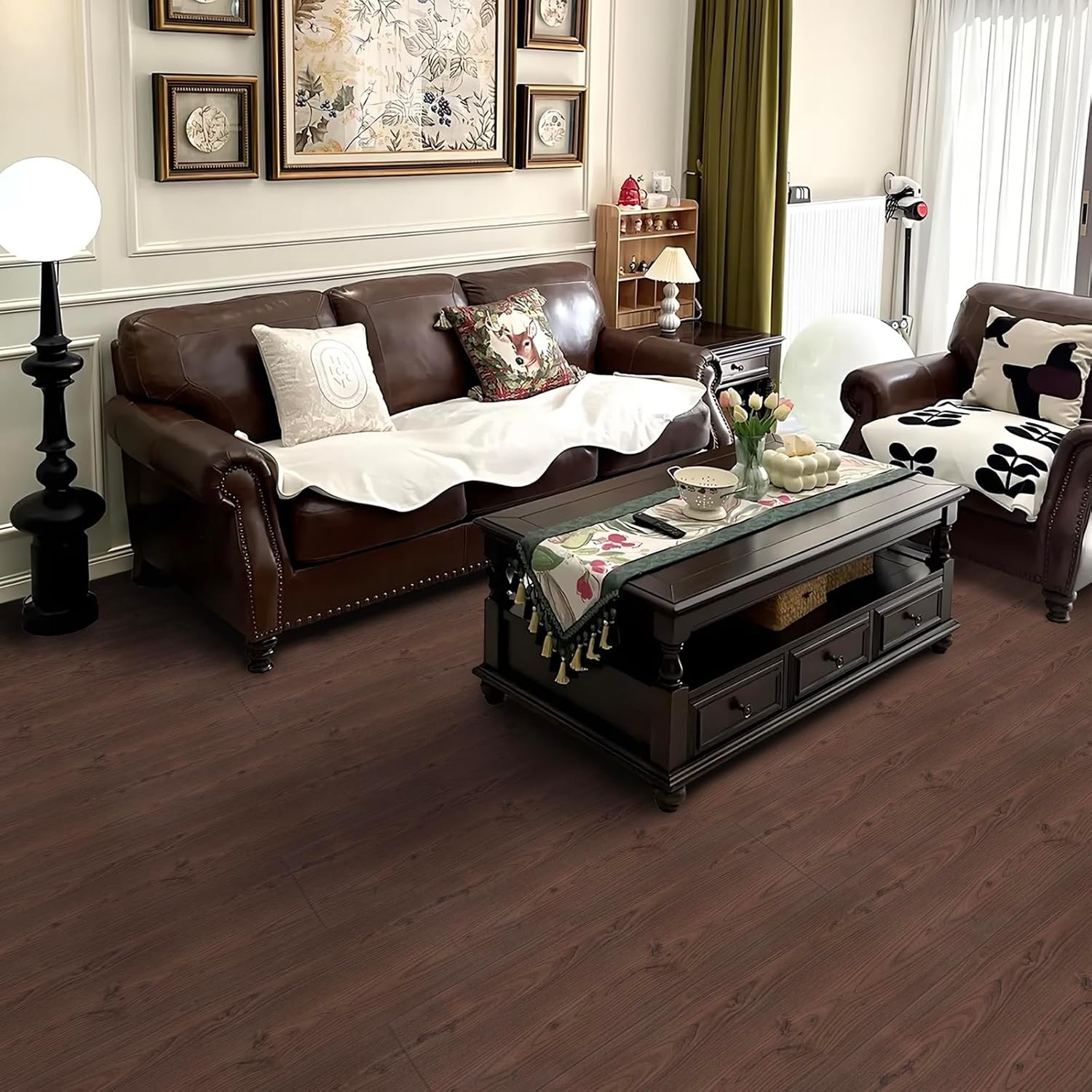 Peel and Stick Floor roll:12 *118in Vinyl Flooring roll Waterproof,self-Adhesive