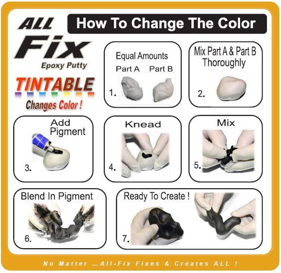 Pool All Fix H20 EPOXY PUTTY Repair MULTI USE Leaks Cracks Tile Stone Plastic