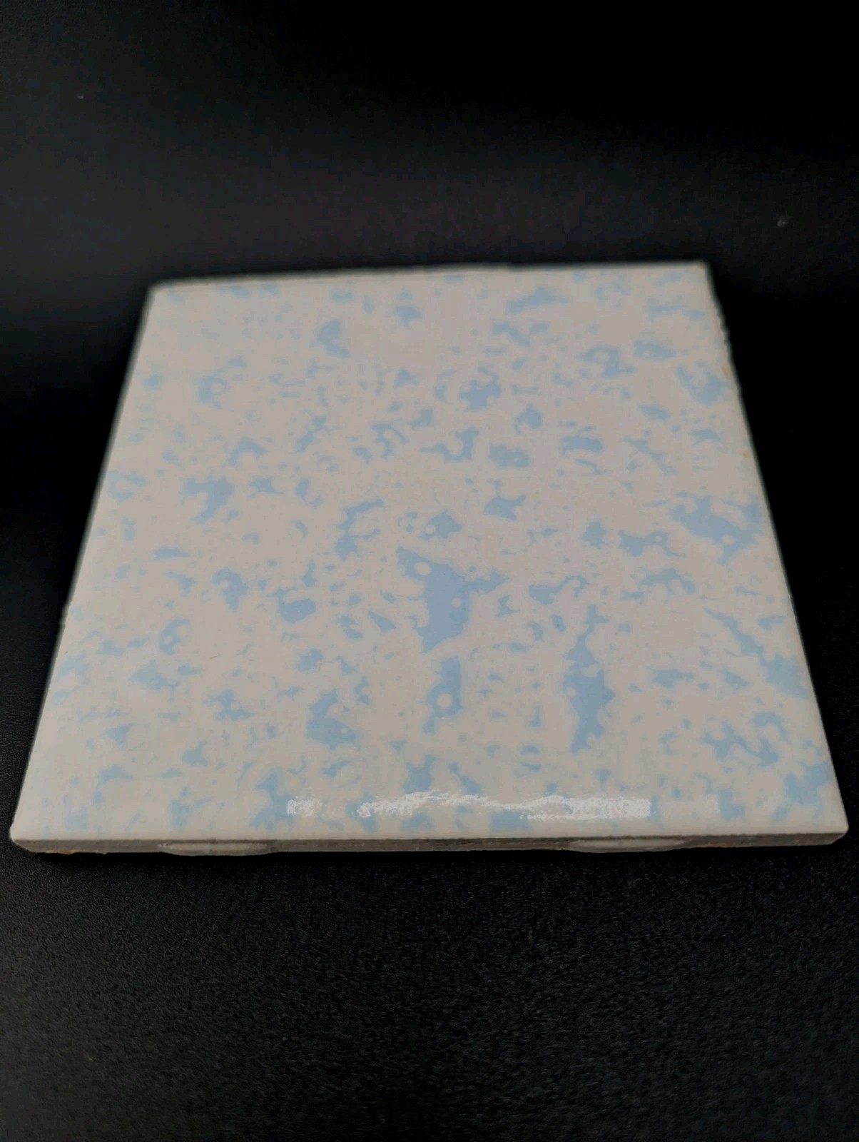 Vintage 1 Wall Tile Daltile Ceramic Mottled Swirled Sky Blue White MCM