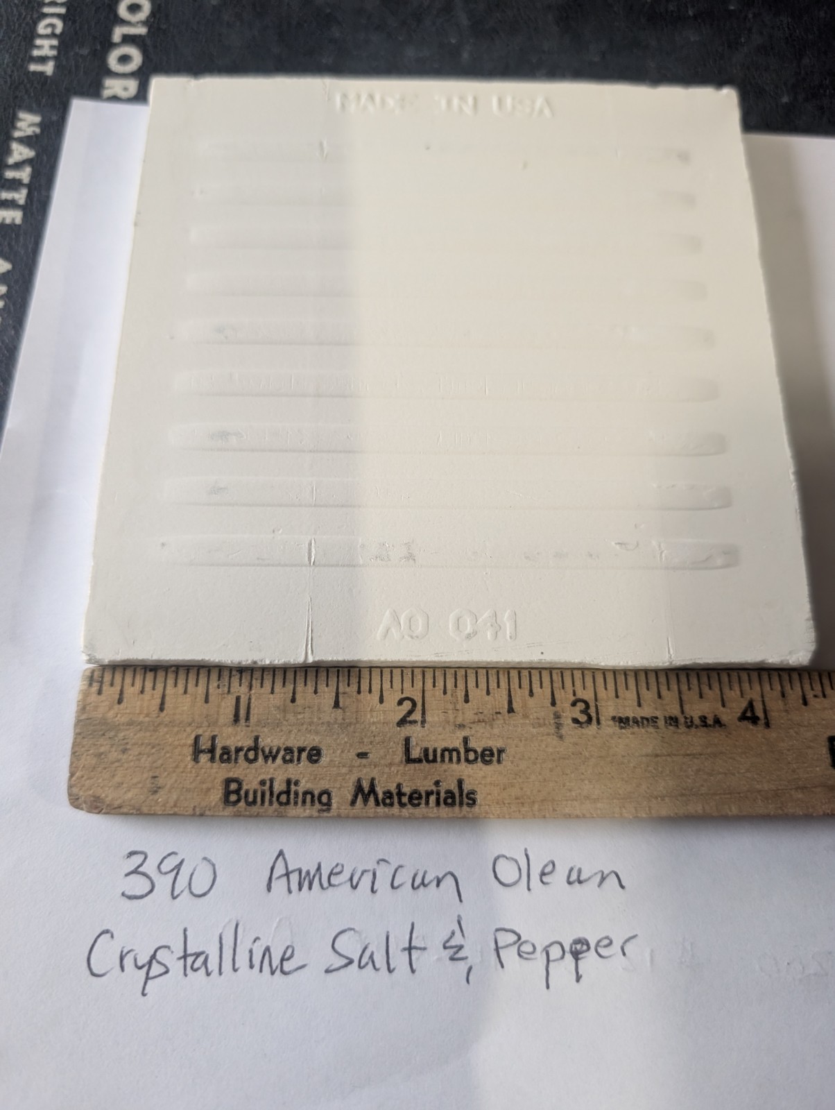 4 pc American Olean Vintage Ceramic Tile 4 1/4″ Square Crystalline Salt & Pepper