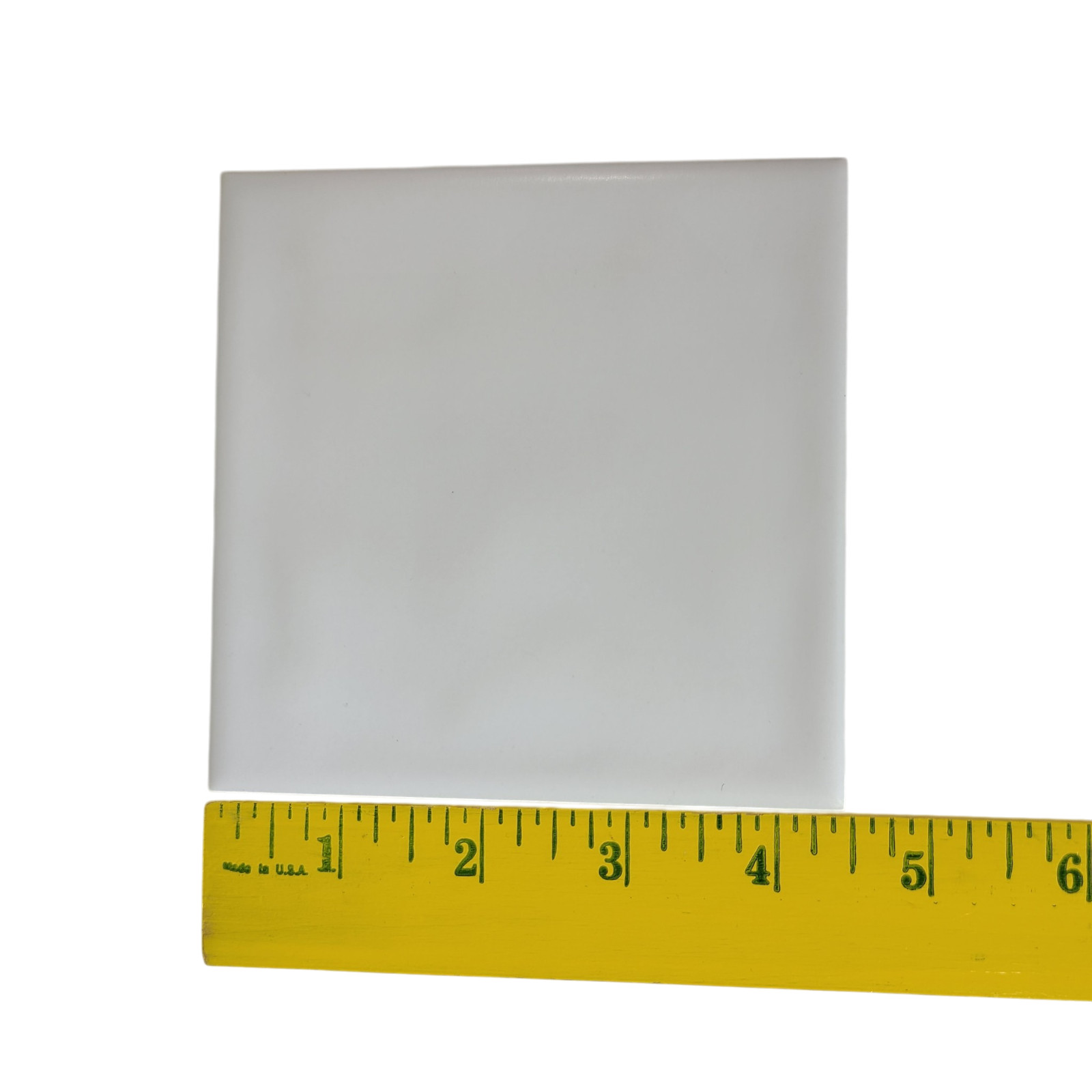 White Ceramic Florida Tile 4 3/8 in FT Subway Square Potters Touch Undulated