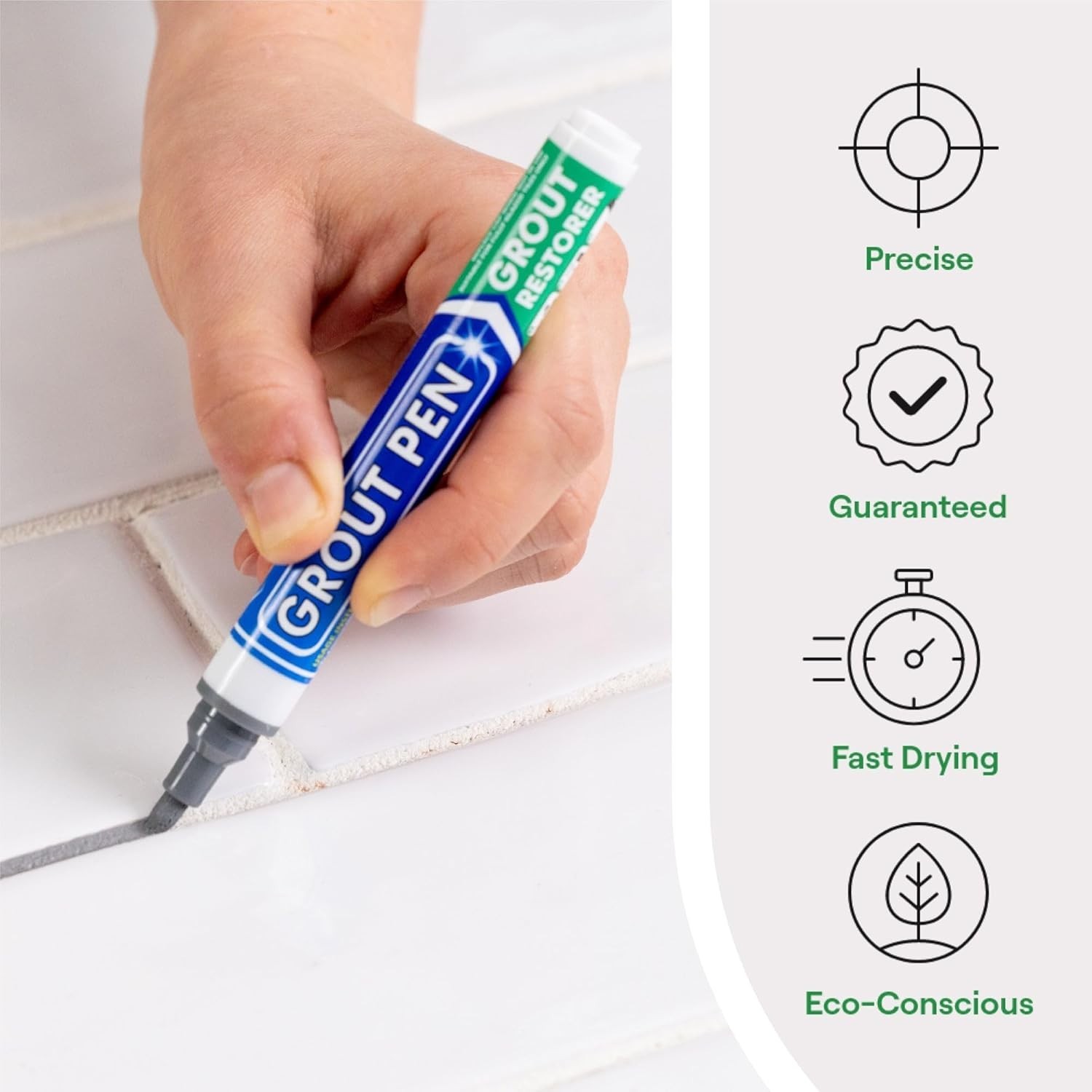 Professional Finish with Grey Grout Pen – Non-Toxic, 7mL for Instant Renewal