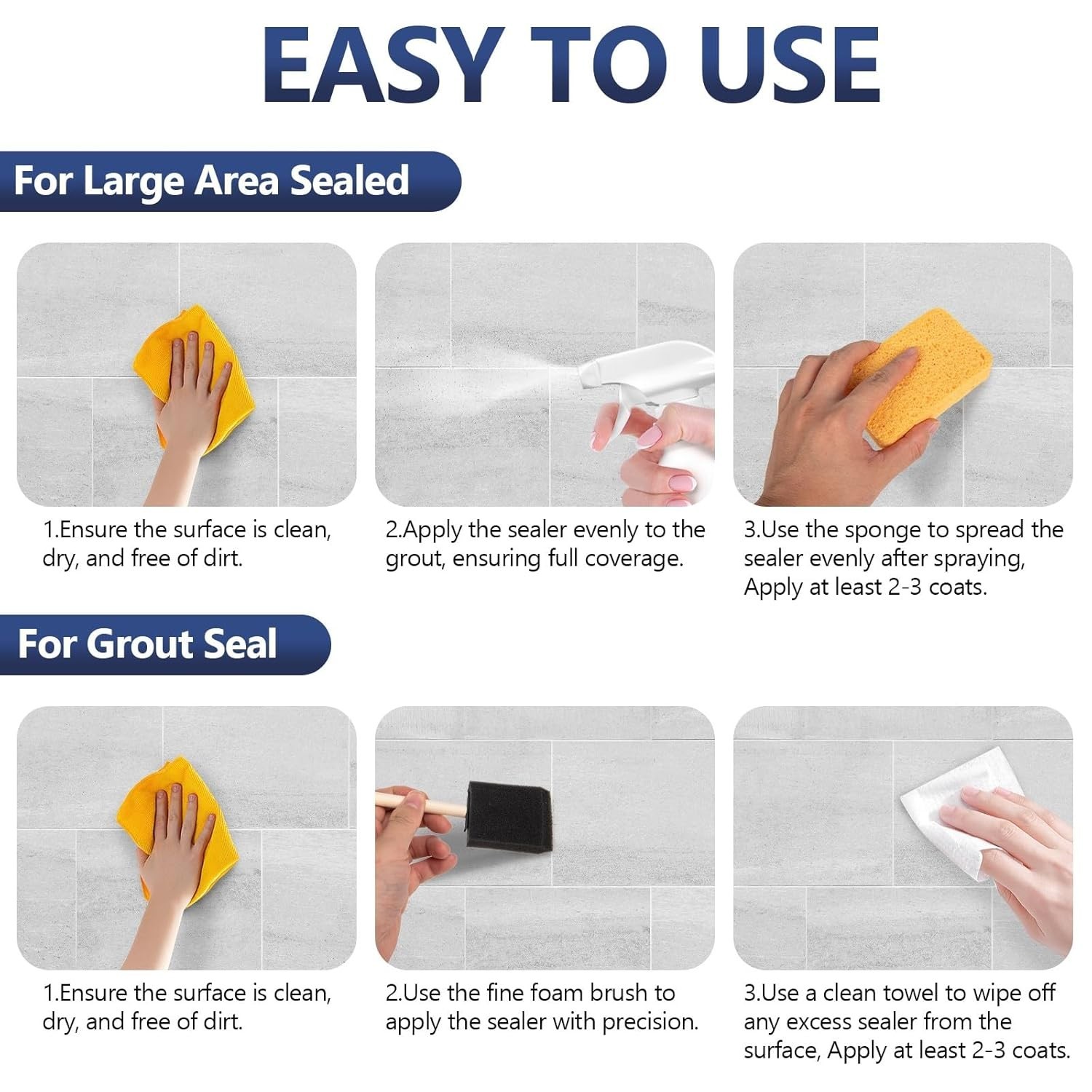 17.6 oz Non-Toxic Grout Sealer for Floors, Showers, Kitchens – Safe & Effective