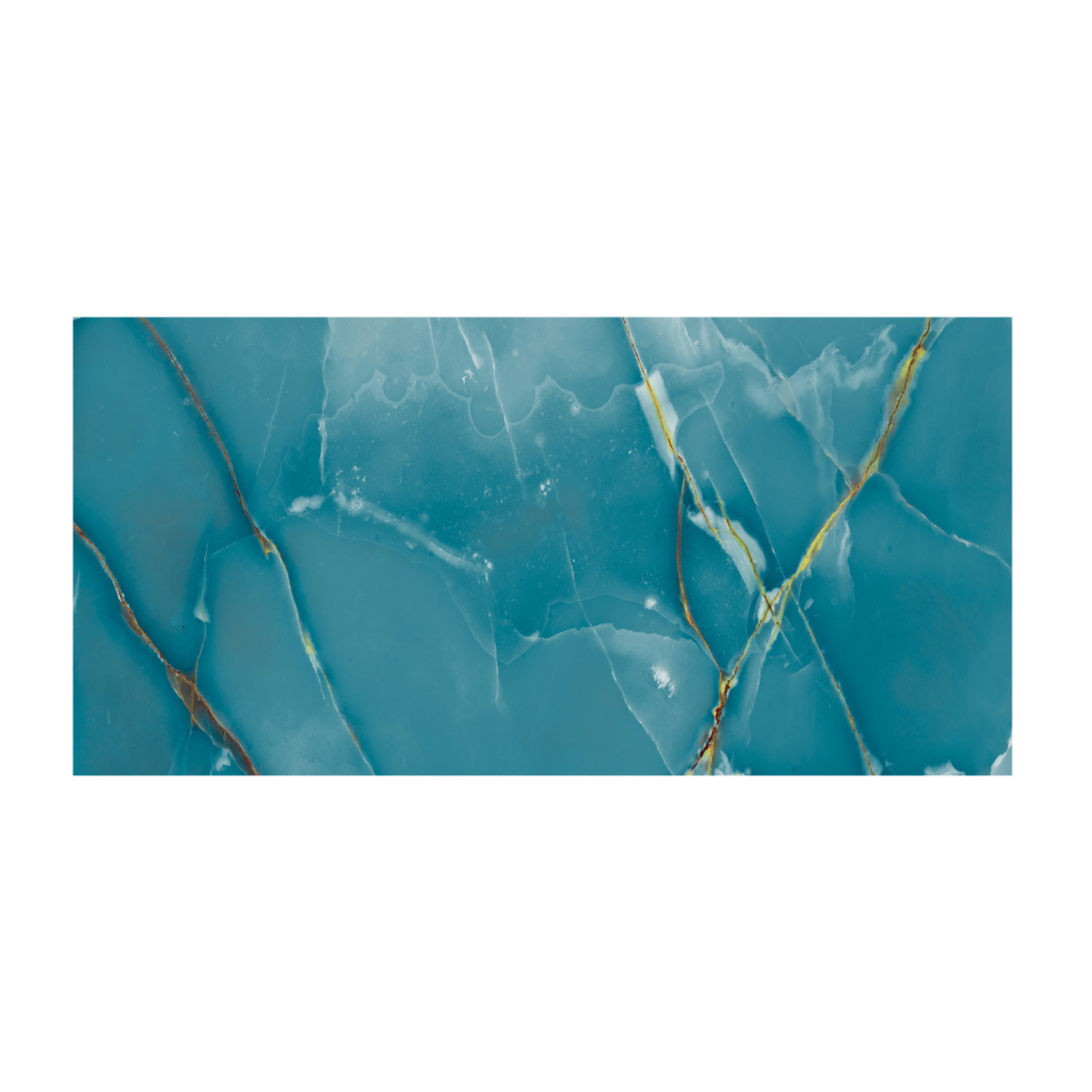 My Luxury Flooring MK HIGH Glossy Jazz 5030 Aqua Porcelain Tiles 24 x 48 In Tile