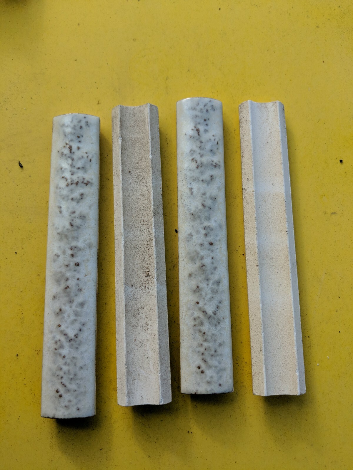 4 pcs American Olean Tile quarter round bullnose bead A106 Tuscany Pearl 945
