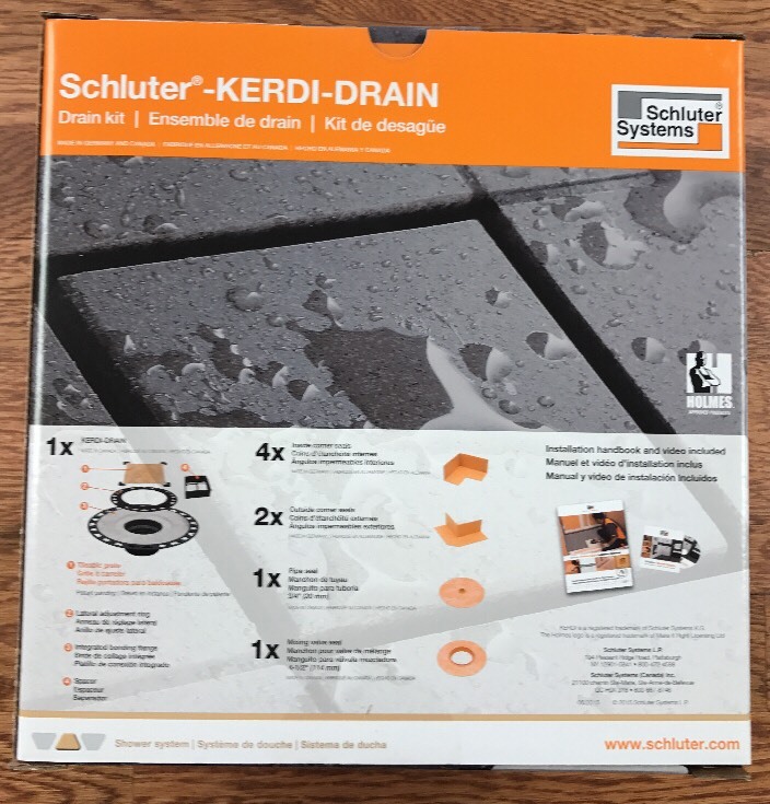 Schluter Kerdi Shower Drain Kit Tileable Grate PVC