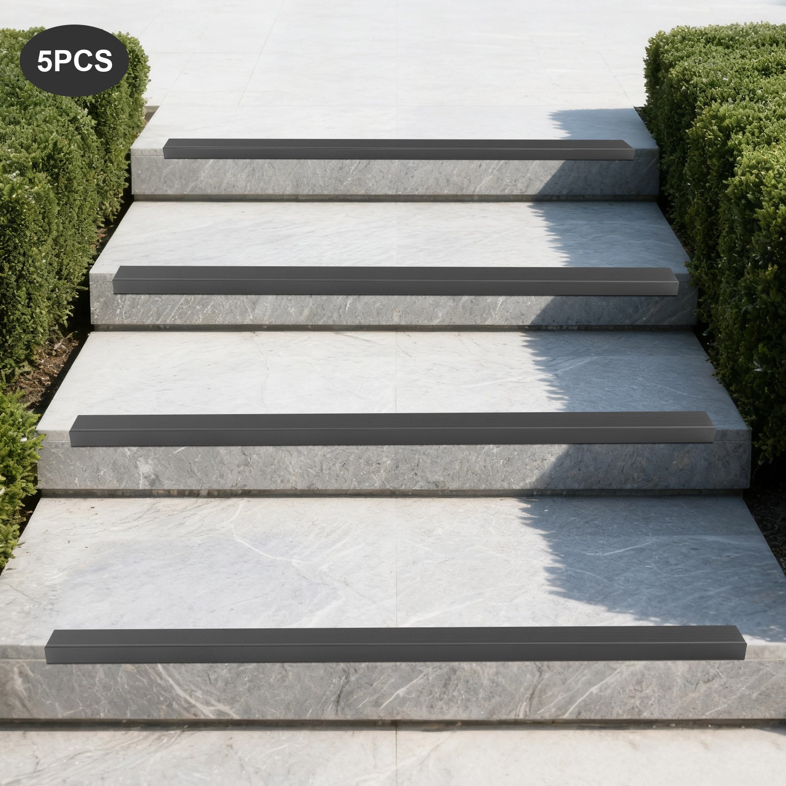5 Pcs Stair Edge Protector Self Adhesive Non-Slip Aluminum Step Tread Edges Trim