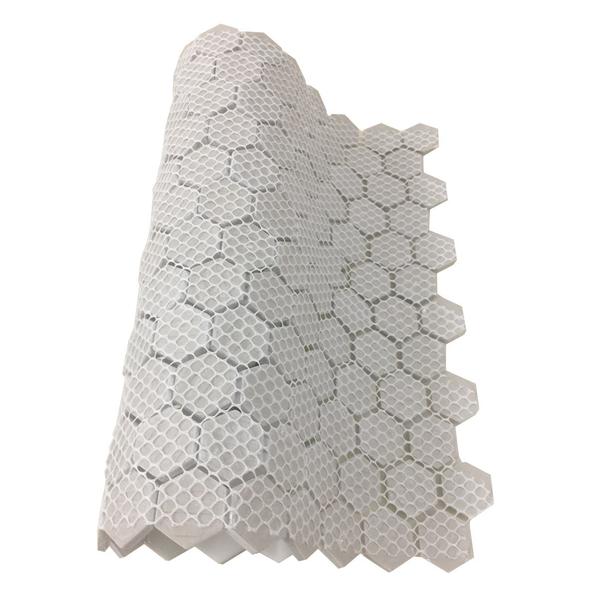 Porcelain Mosaic Hexagon Glossy White Floor and Wall Tile 19.3 SQ FT