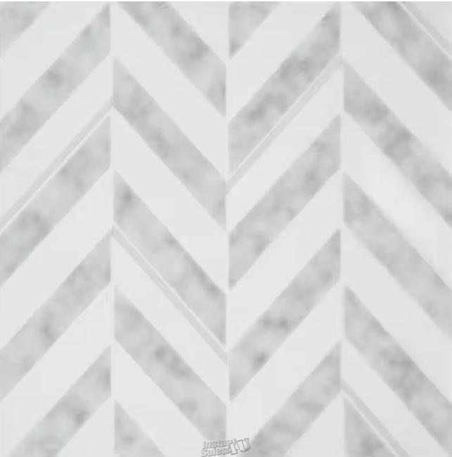 Achim Home Furnishings Retro 12×12 Self Adhesive Vinyl Floor Tile – CHEVRON Grey