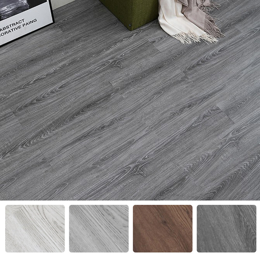 36Pcs Self-Adhesive PVC Vinyl Floor Planks Wood Tiles Peel Stick 54 Square Feet