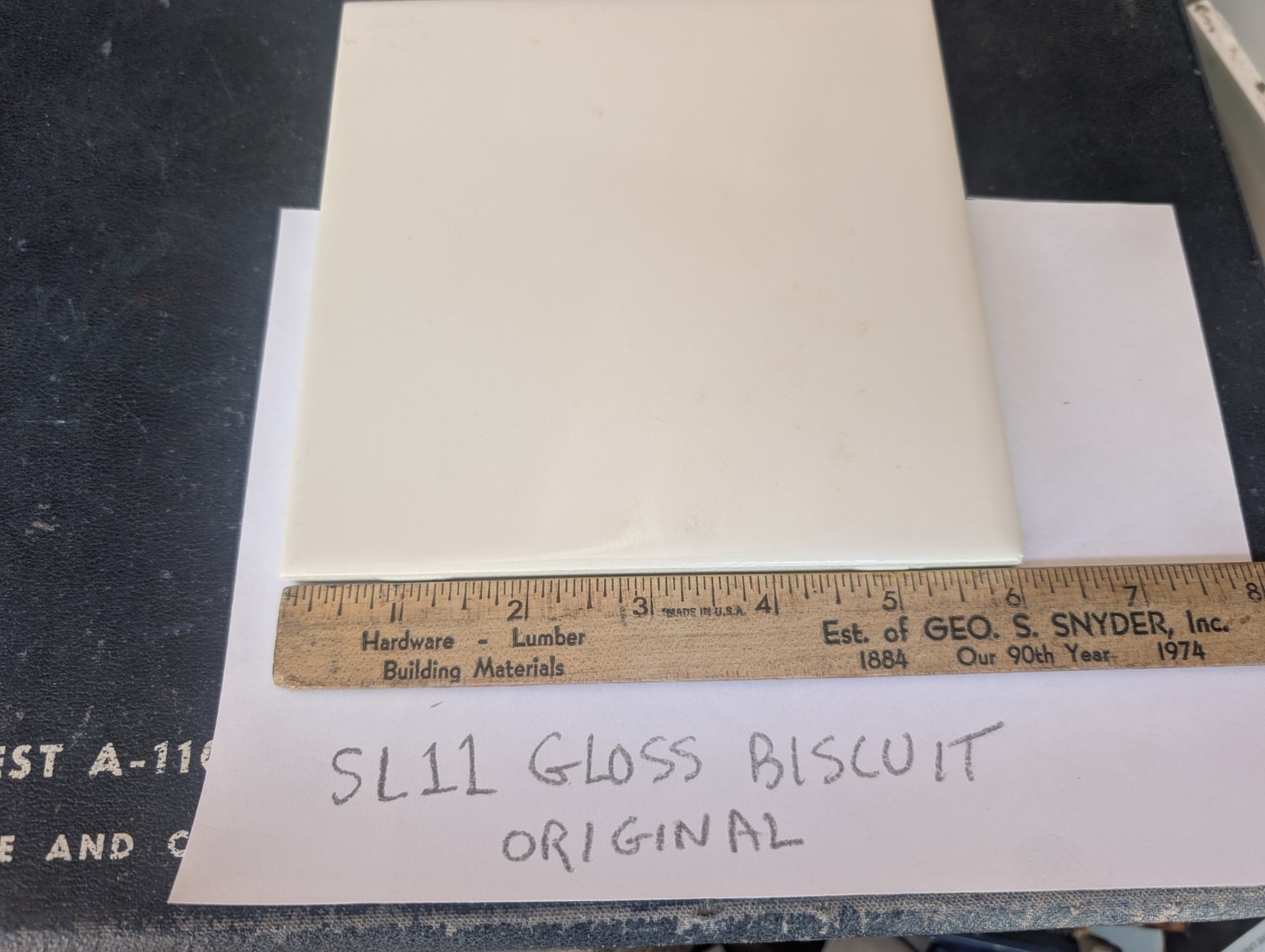 2 pcs American Olean Ceramic Wall Tile 6″ Gloss Biscuit #SL11 Square Bright USA
