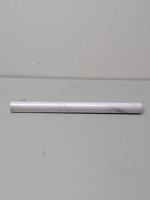 Greecian White Pencil Molding 0.75 in. x 1 in. Polished Resin Wall Tile-20/case