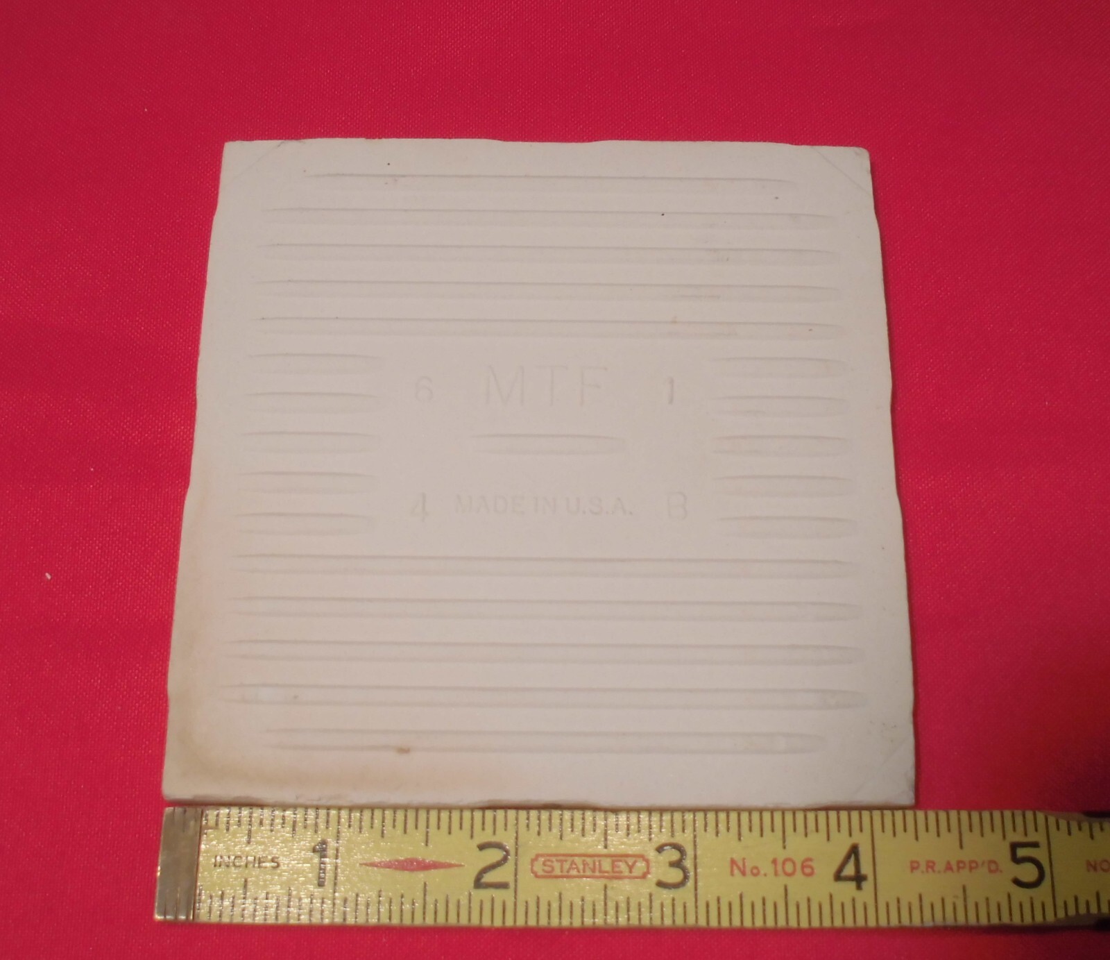 1 pc. Light Yellow – Ivory: 4-1/4″ Glossy Ceramic Tile by Monarch Tile Co. USA
