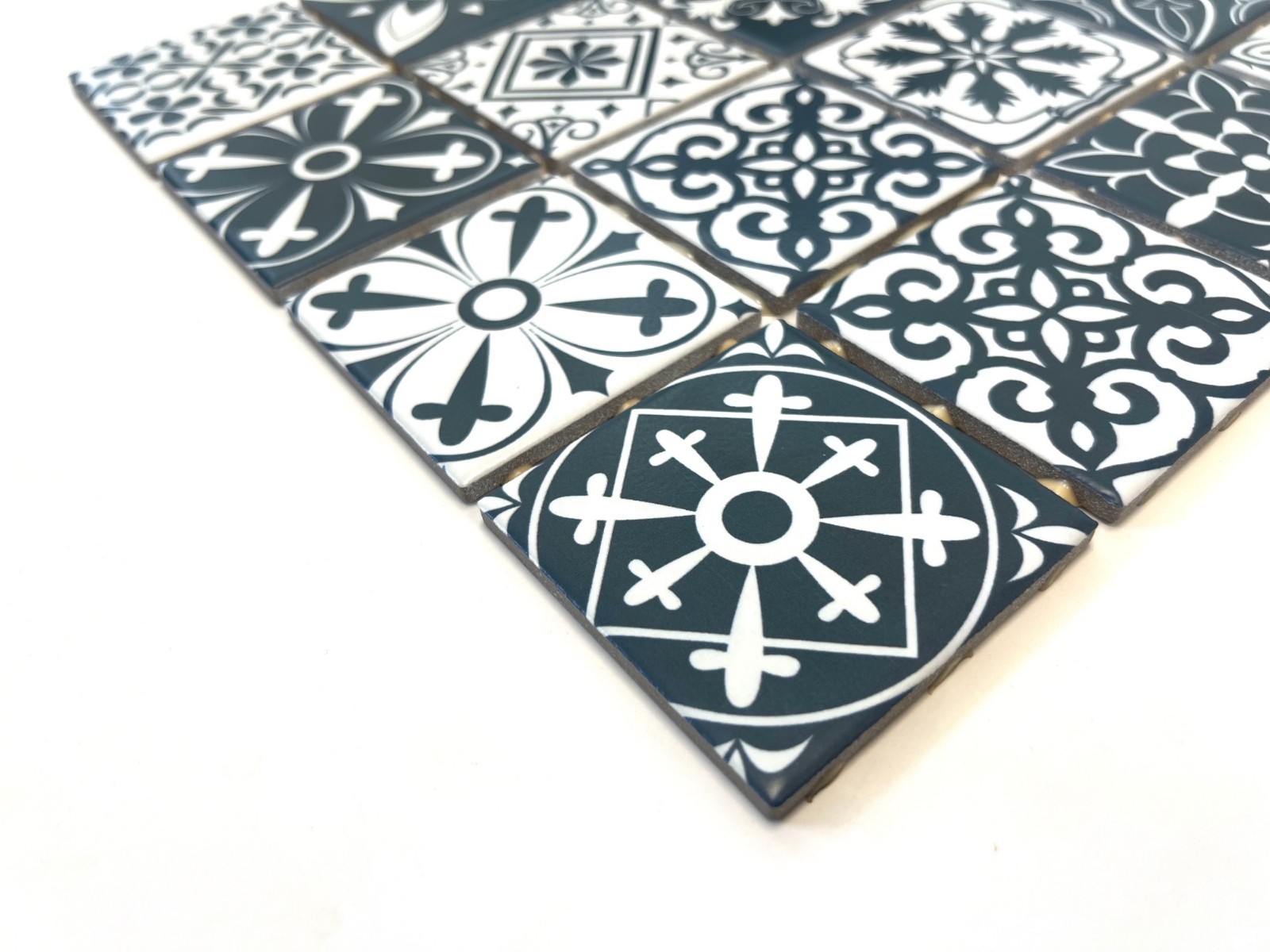 3×3 Deco Midnight Beach Pattern Decorative Multicolor Ceramic Wall Tile