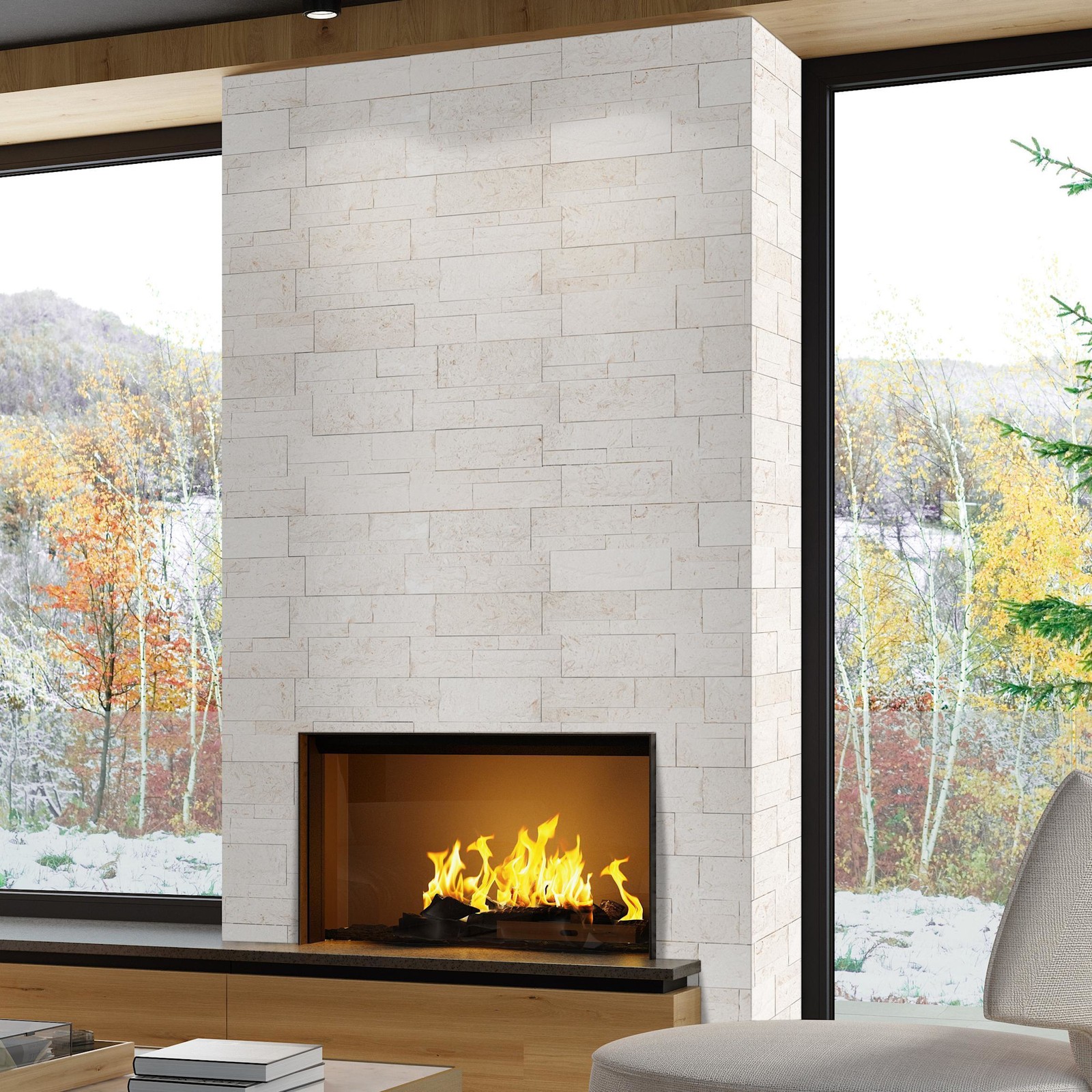 Ackland AKPLPL9X24F-PL 9″ x 24″ Limestone Hardscape Wall Tile – – Montara Ivoria