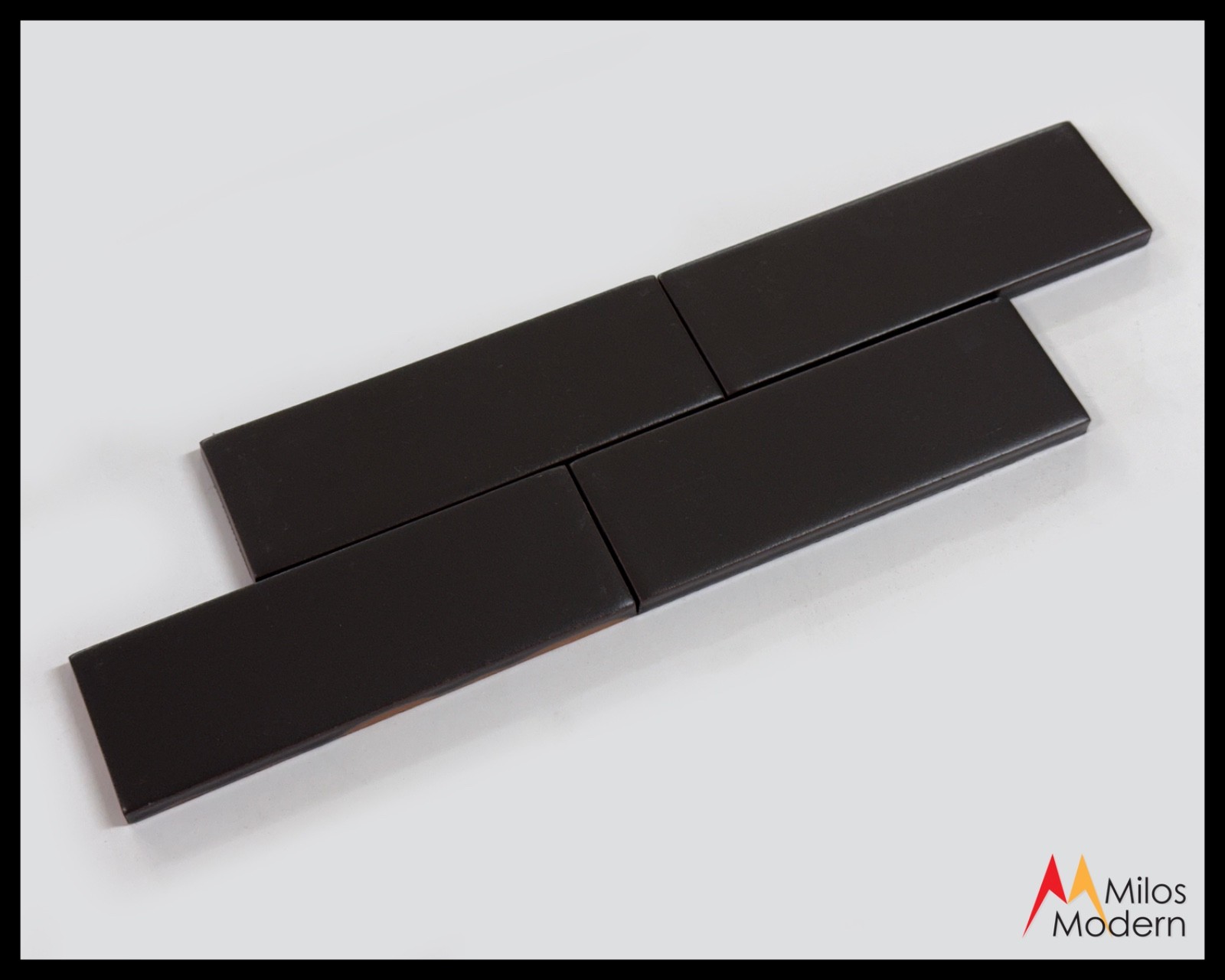 Fireclay Tile Carbon Matte 2×6 Ceramic Tile Neutral Black 168/Box 10 Box Avail.