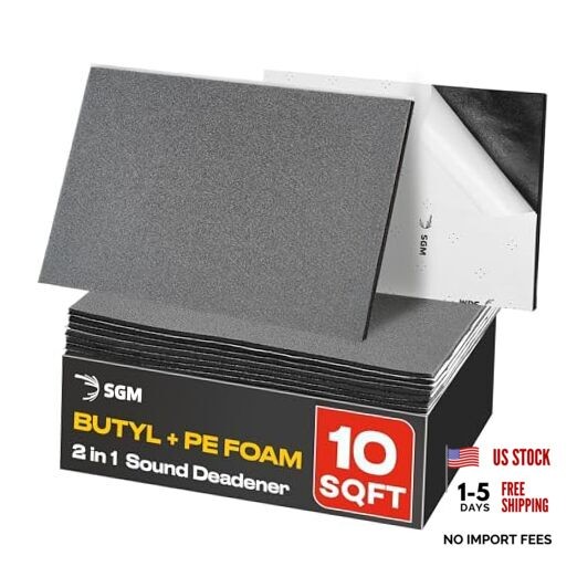 Blue 2in1 200 mil (6mm) 10 sqft Car Sound Deadening & Heat 200 mil 10 sqft