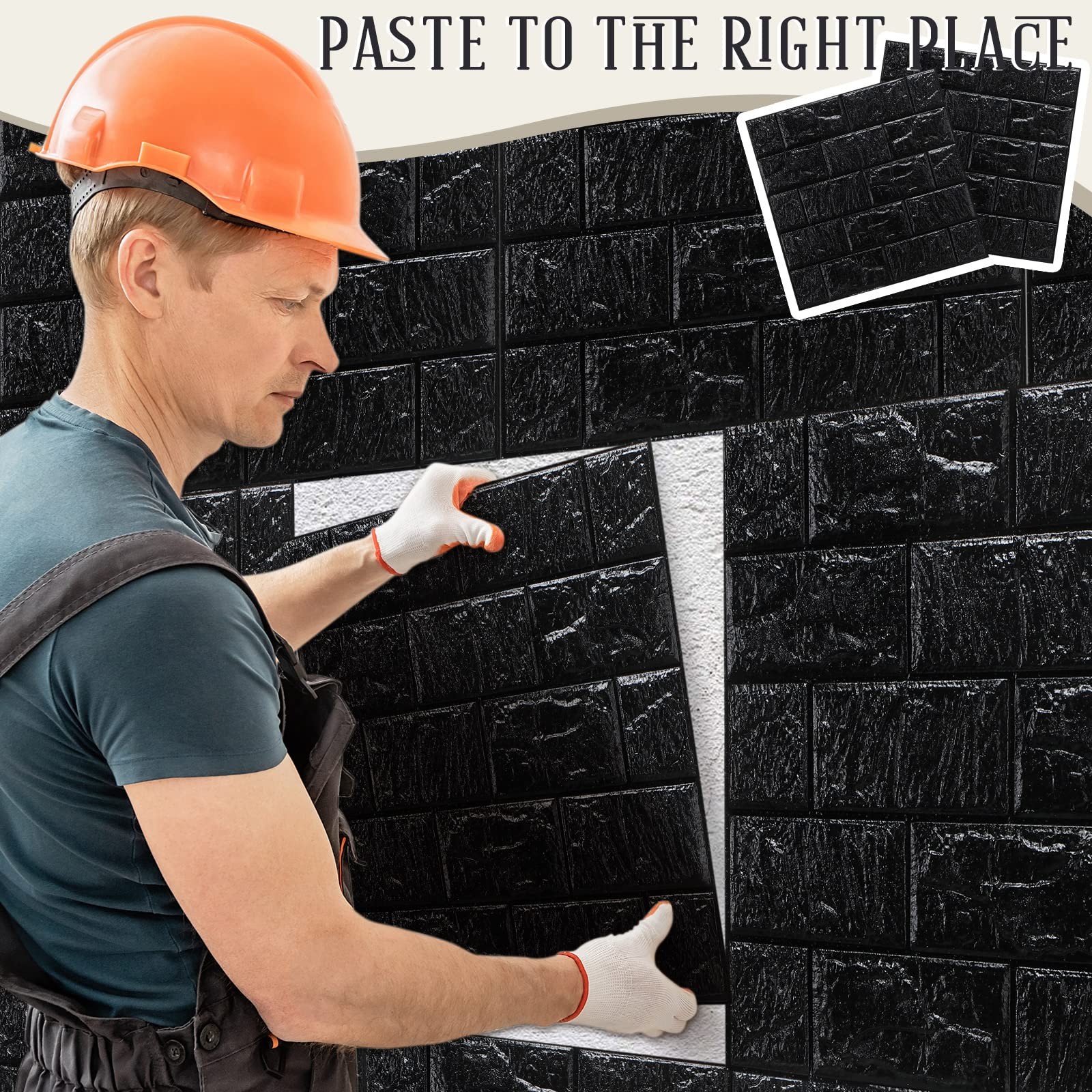 30 Pcs 28.8-48.4 Sq ft 3D Wall Panels Peel and Stick Foam Brick Wallpaper Pri…