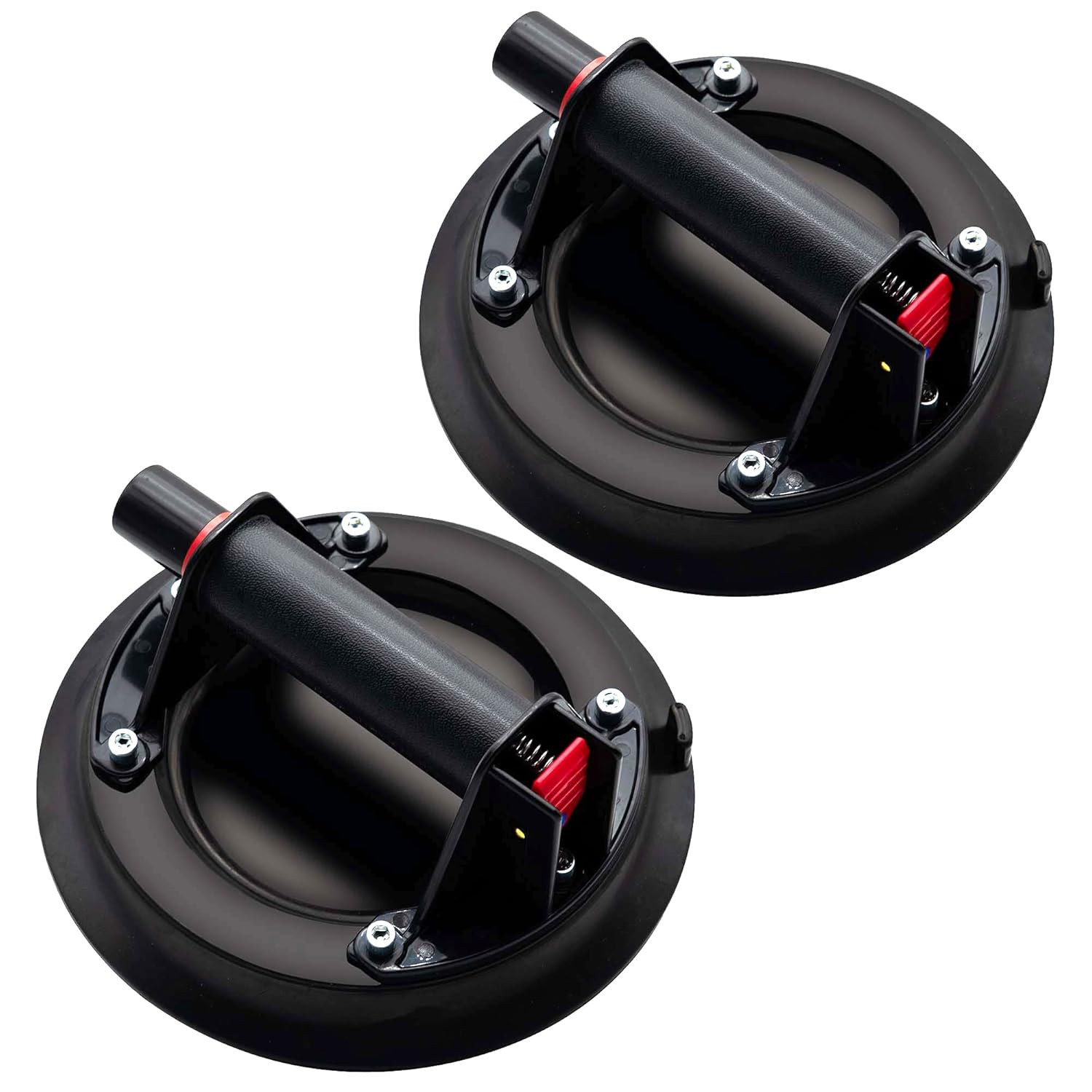 Ventosa industrial 8” 240lb vidrio mármol con asa y estuche 2pzs