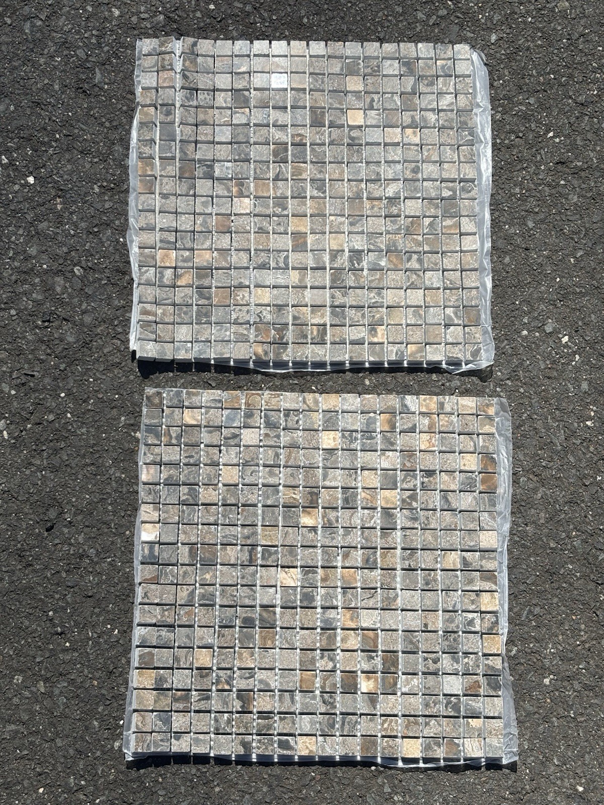 Panaria Italian Tile-2 Boxes 6×6 Travertine Look/Mosaic Sheets/Tumbled Stone–NEW