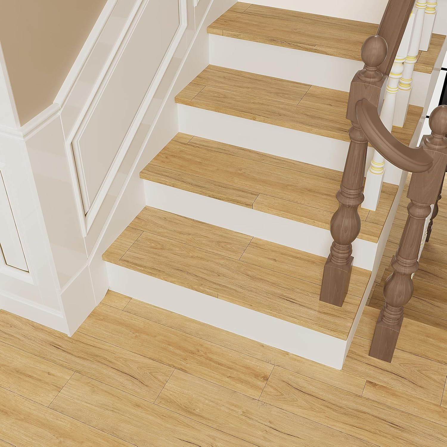 Waterproof Peel and Stick Cottage Oak Vinyl Plank Flooring 32 Pack 47 Sq. Ft.