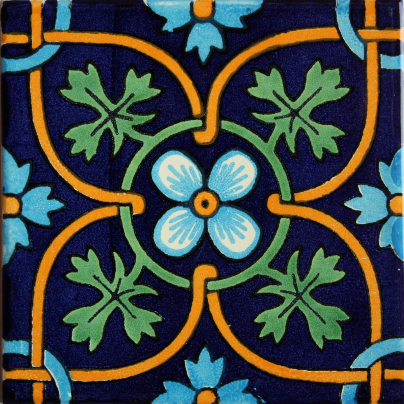 6 x 6 4 pcs TalaMex Soyopa Talavera Mexican Tile