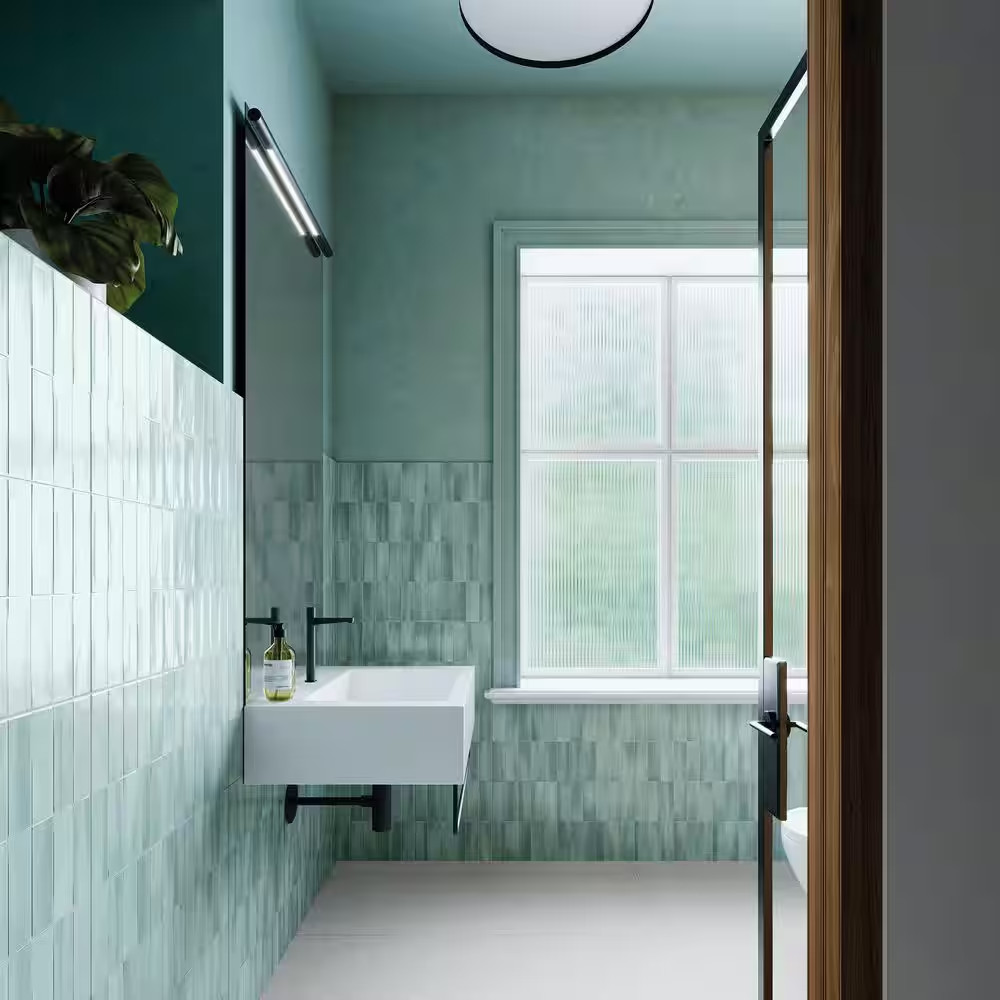 Spanish Allure Porcelain 12 In. X 24 In. X 9Mm Wall Tile Case – Sage (5 PCS, 10.