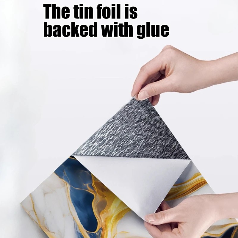 20Pcs Peel and Stick Marble Floor Wall Panels PVC Tiles Sticker
