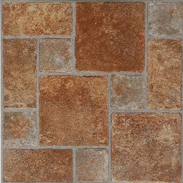 Paver Stone Vinyl Tile 40 Pc Adhesive Kitchen Flooring – Actual 12” x 12”