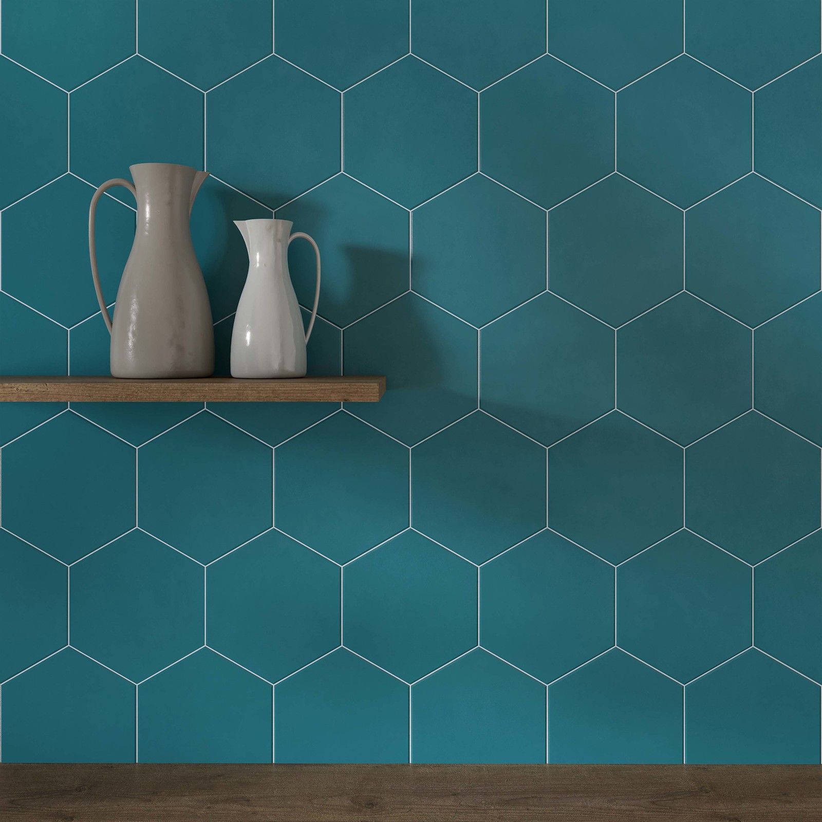 Cruz Bay Studio MKT61129 Honeycomb – 9″ x 10″ Geometric Floor and – Black