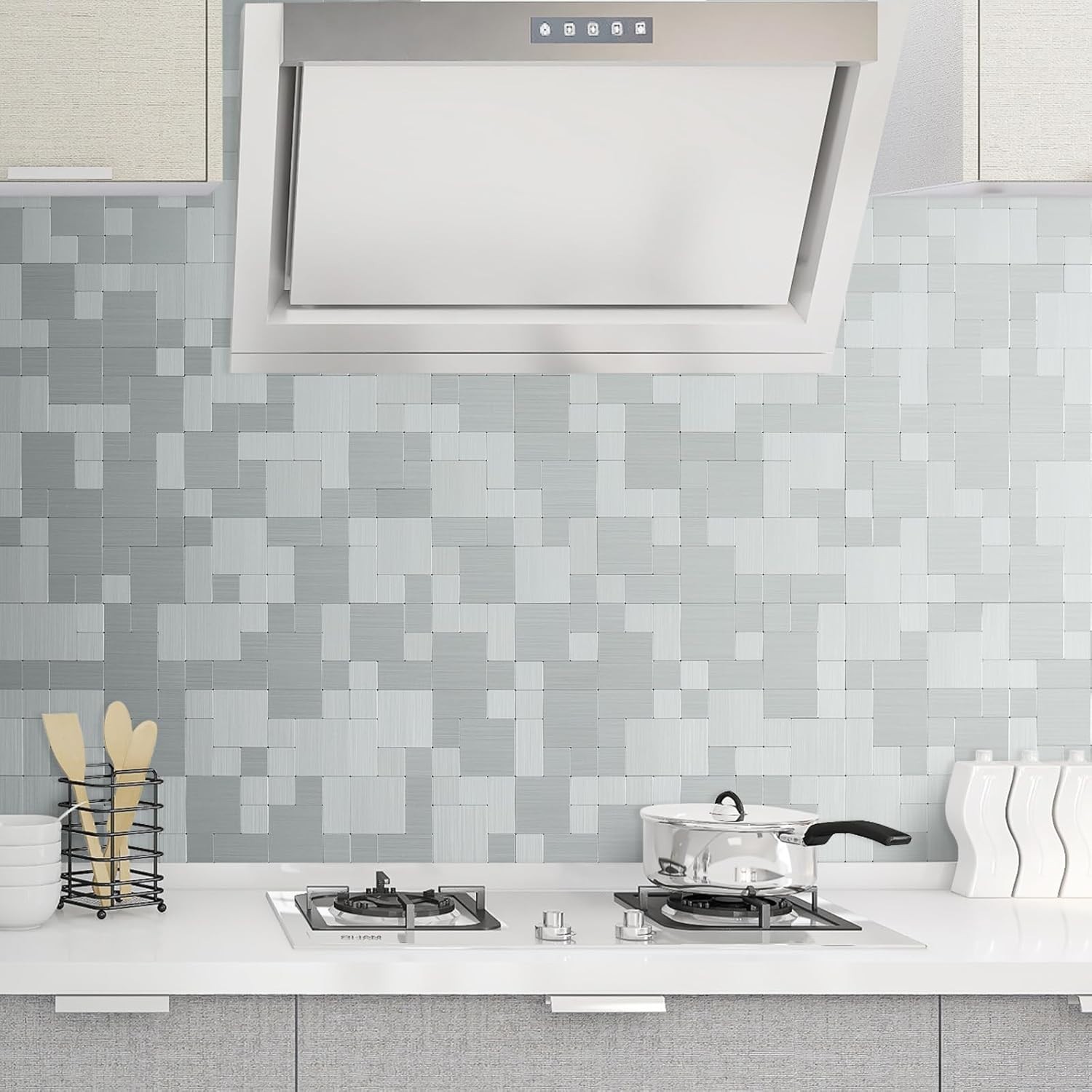 Modern Stainless Steel Backsplash Tiles